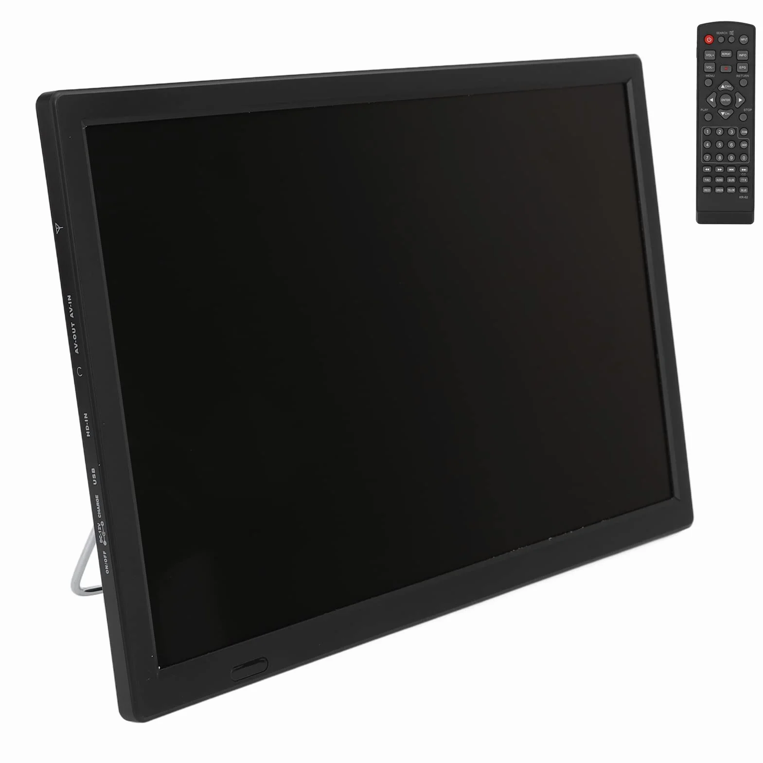 TV Numérique 16 Pouces : écran LCD Extérieur Portable avec Fonctionnalités Intelligentes, Prise UE, Compatibilité 110-220 V - Profitez du Divertissement sur écran Large n'importe Où