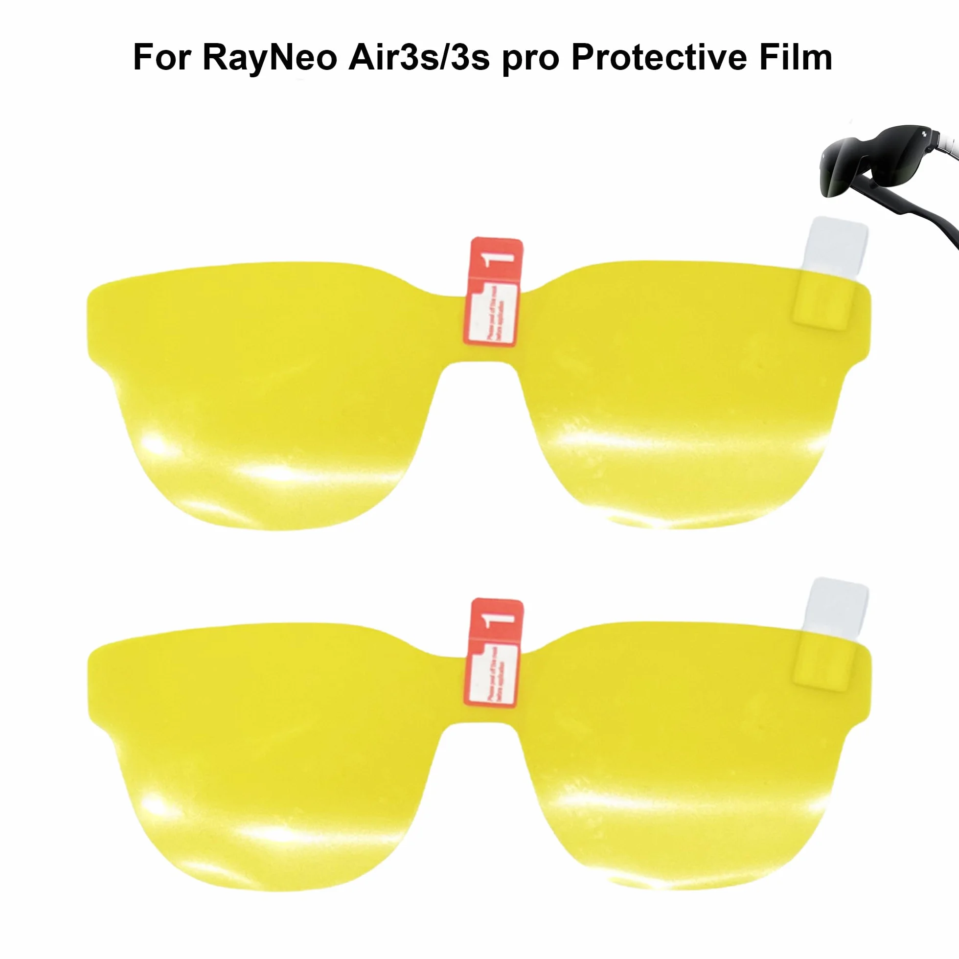 Applicable pour RayNeo Air2 / Air2s / Air3s / 3s Pro Ensemble De Film Protecteur Anti-Rayures Haute Définition Film De Lentille En PET Avant Accessoires De Lunettes Ar (pour RayNeo Air3s/3s pro)