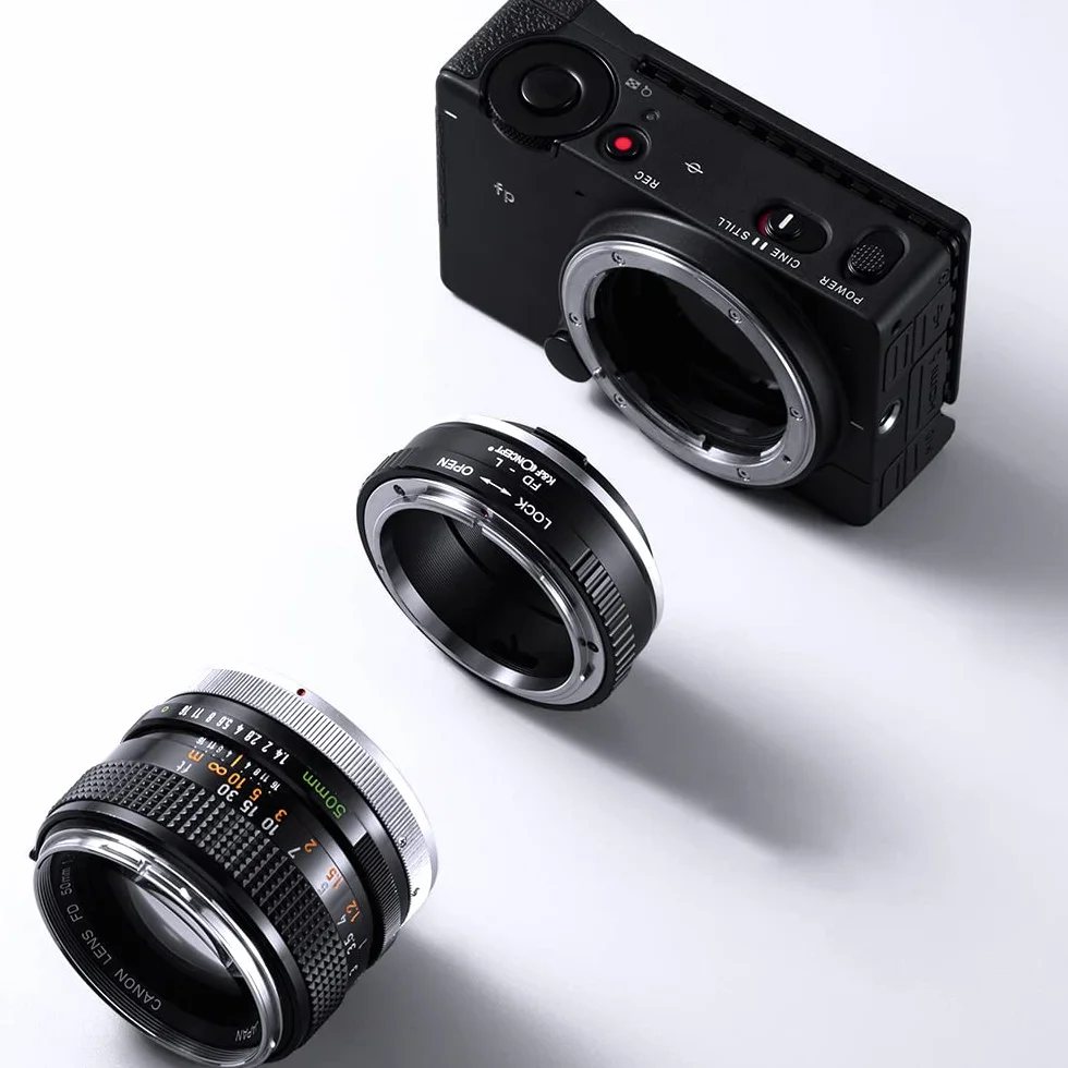 K&F CONCEPT Bague d’Adaptation Compatible avec Utiliser Objectifs compatibile Con Canon FD sur Appareils Photo L, Bague Adaptatrice Manuelle FD-L