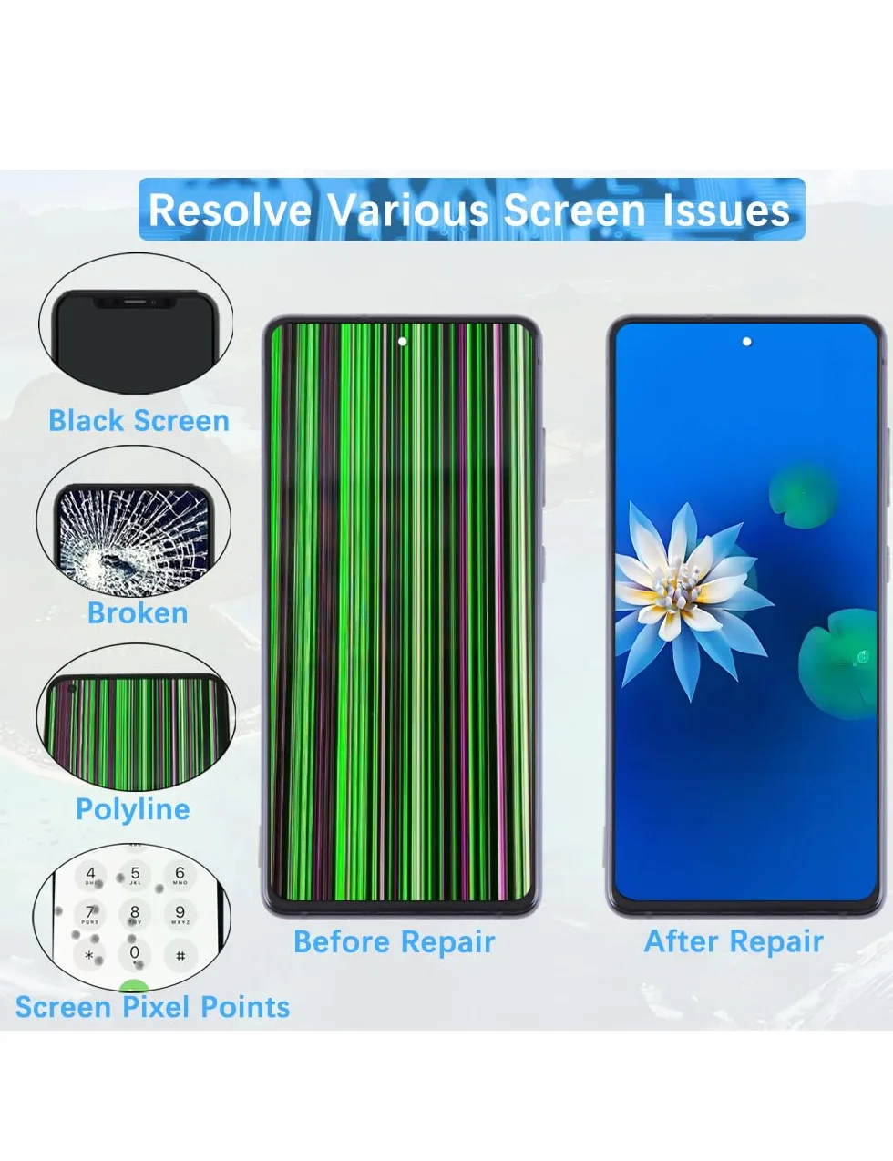 H&LYCYJ Écran d'affichage pour Samsung Galaxy S20 FE 4G/5G/2022 TFT G780F G780F/DSM G780G écran LCD de remplacement kit d'assemblage (noir avec cadre, sans empreintes digitales)