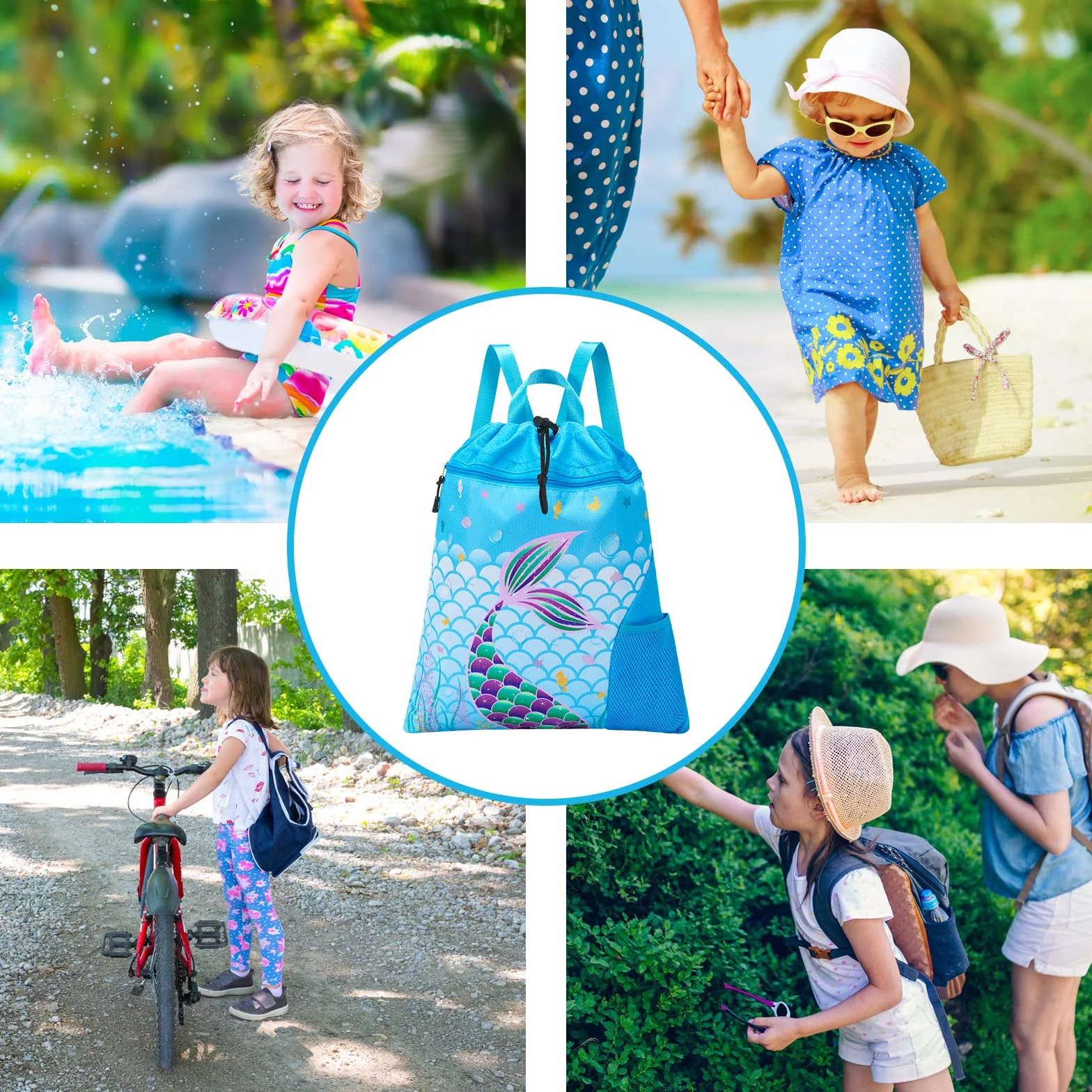 WAWSAM Sac à Dos Cordon Enfant Imperméable Sac de Gym