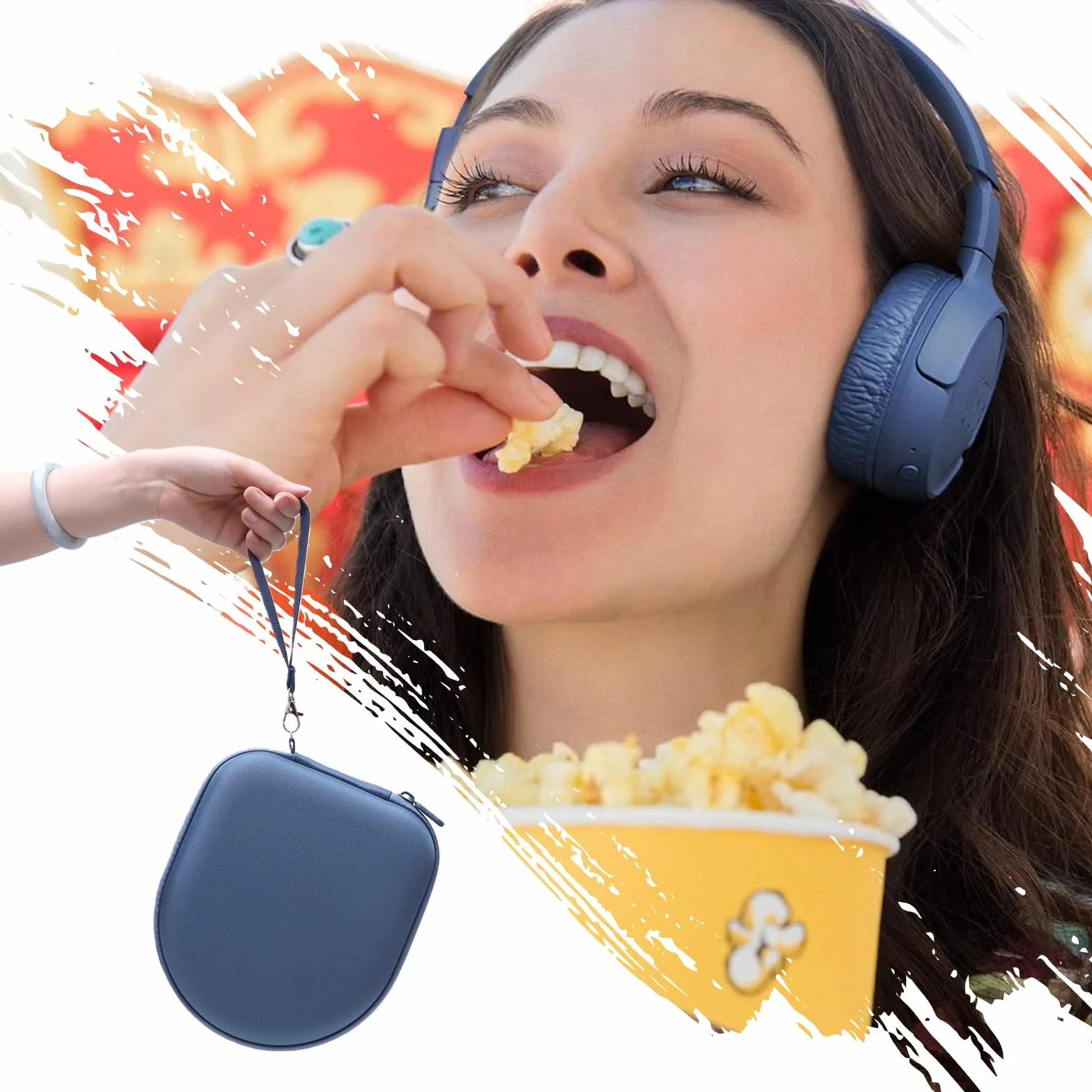 Étui Housse Rigide Sony WH-CH520 Casque Bluetooth sans Fil Bleu foncé