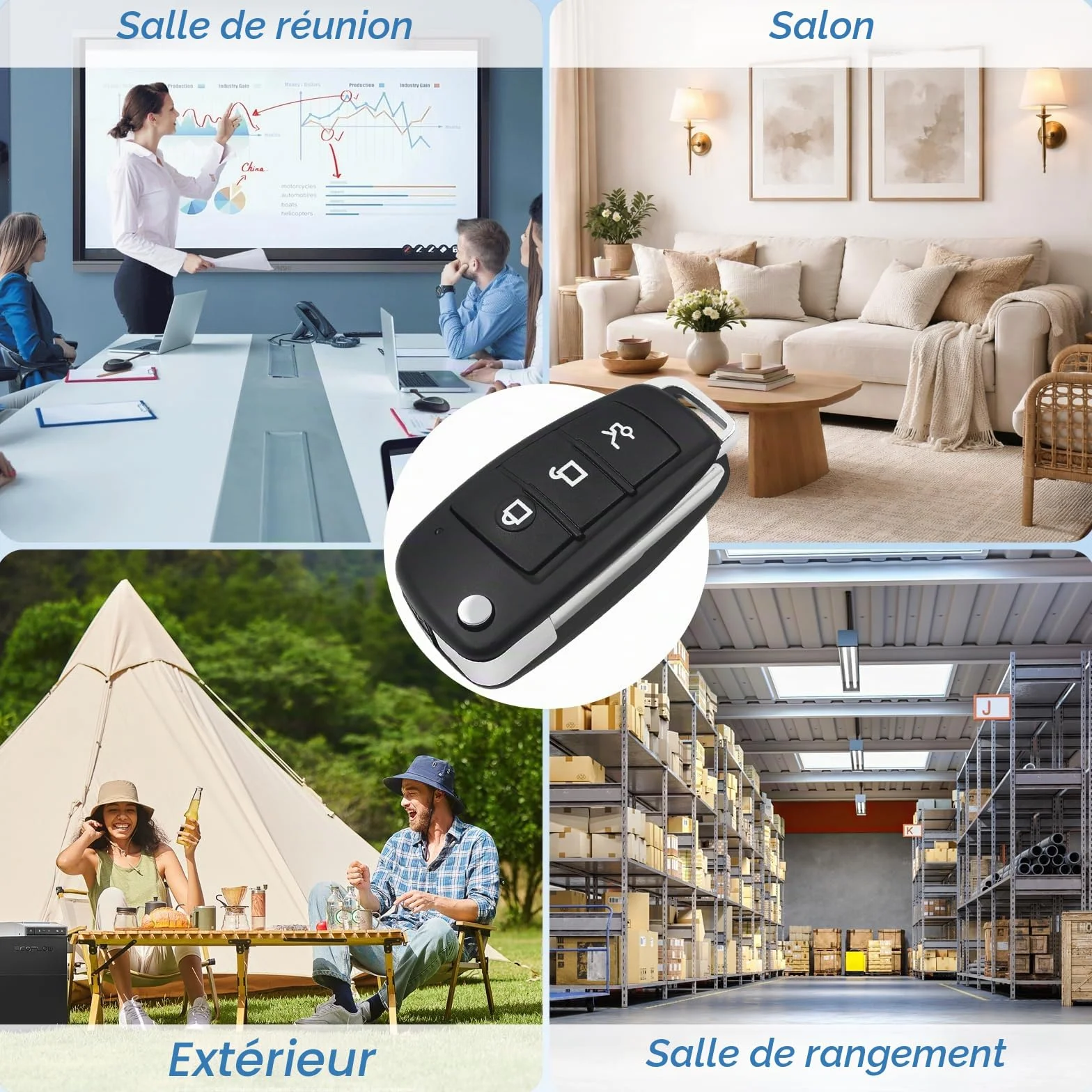 Caméra Espion sans Fil 1080P HD, Mini Caméra Cachée Portable avec Détection Mouvement et Vision Nocturne