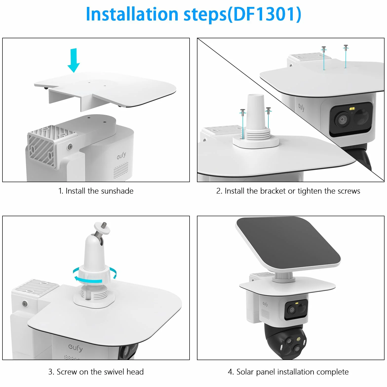 HOLACA Housse résistante aux intempéries compatible avec Eufy Security EufyCam S4 (pas pour S4 Max), accessoire de caméra de surveillance extérieure, housse S4
