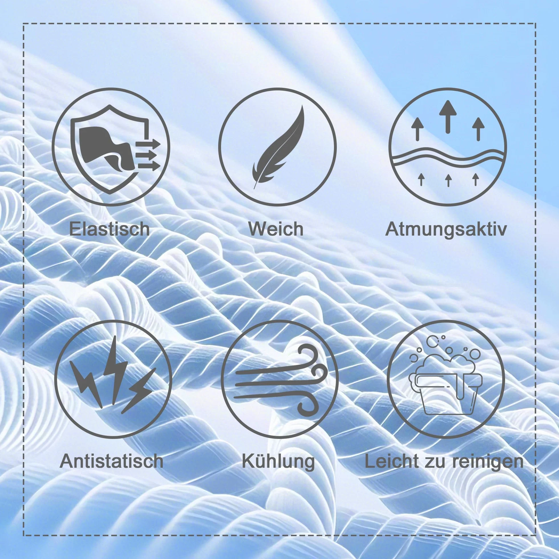 Couverture anti-mouches pour chevaux respirante UV anti-grattage Bleu ciel