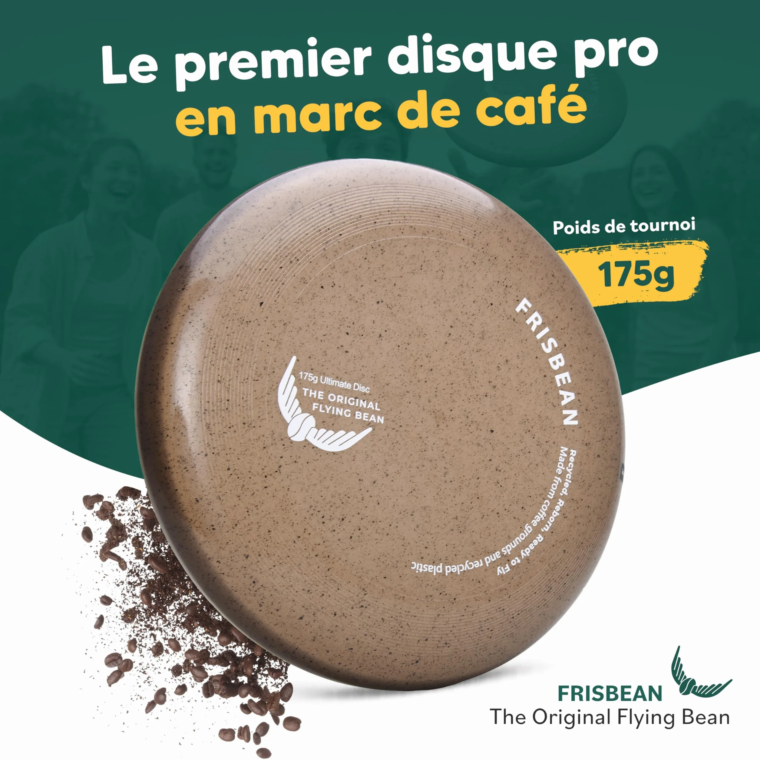 Frisbee Disque Volant Ultimate écologique Plastique recyclé Professionnel Plage Parc Jeu Plein air antidérapant