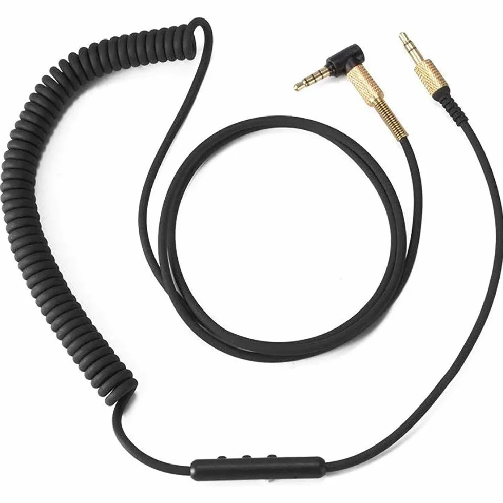 POFET Câble audio de rechange pour casque Marshall Major II 2 avec contrôle du volume pour microphone à distance pour casque, ordinateur portable, smartphones