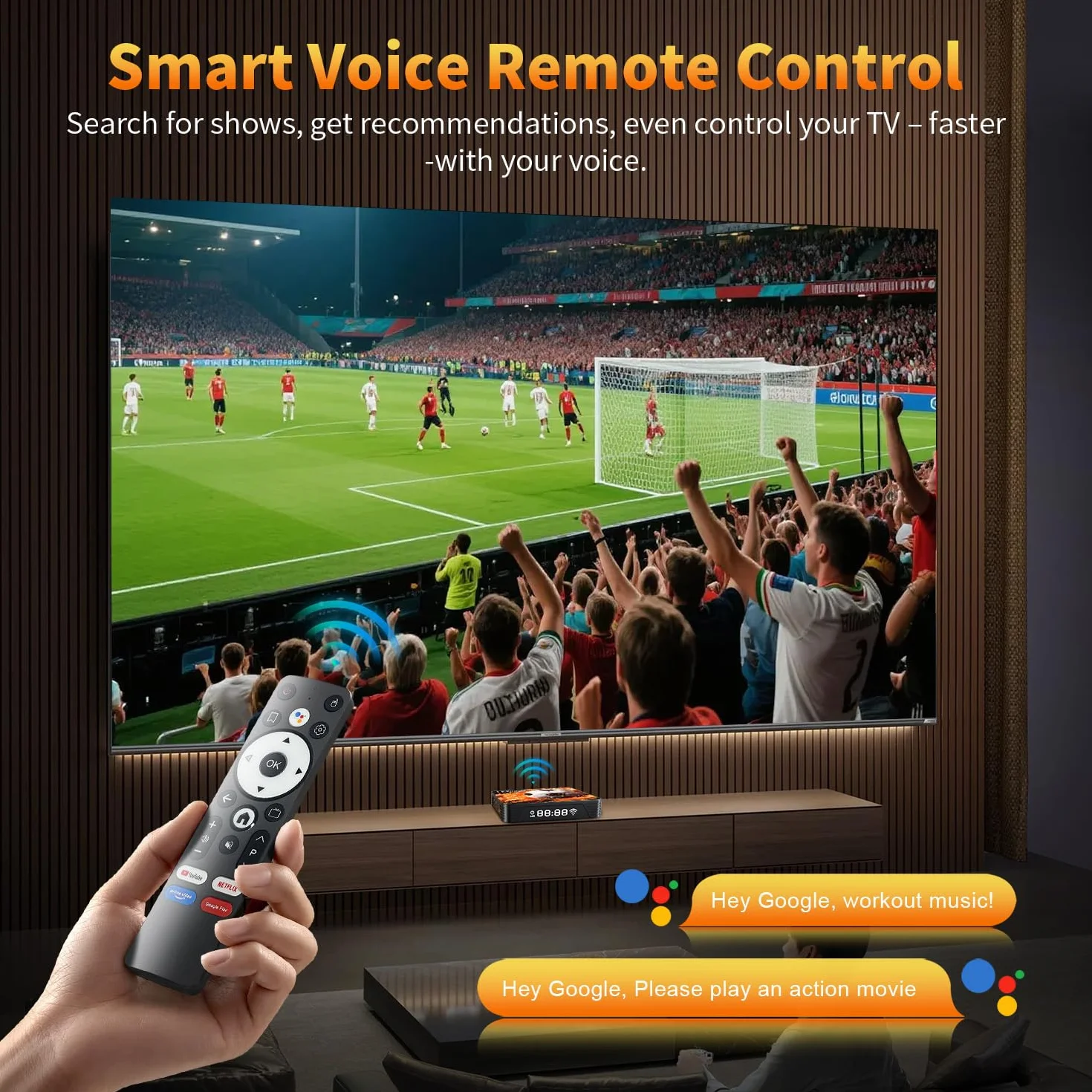 Android 14.0 TV Box,2026 Android Box 2GB 16GB RK3528 Quad-Core 64bit Cortex-A53 Mali 450 MP2 GPU,Smart TV Box Support 4K Bluetooth 5.4 Double Bande Wi-FI 10/100M Ethernet HD2.0 USB2.0 et USB3.0