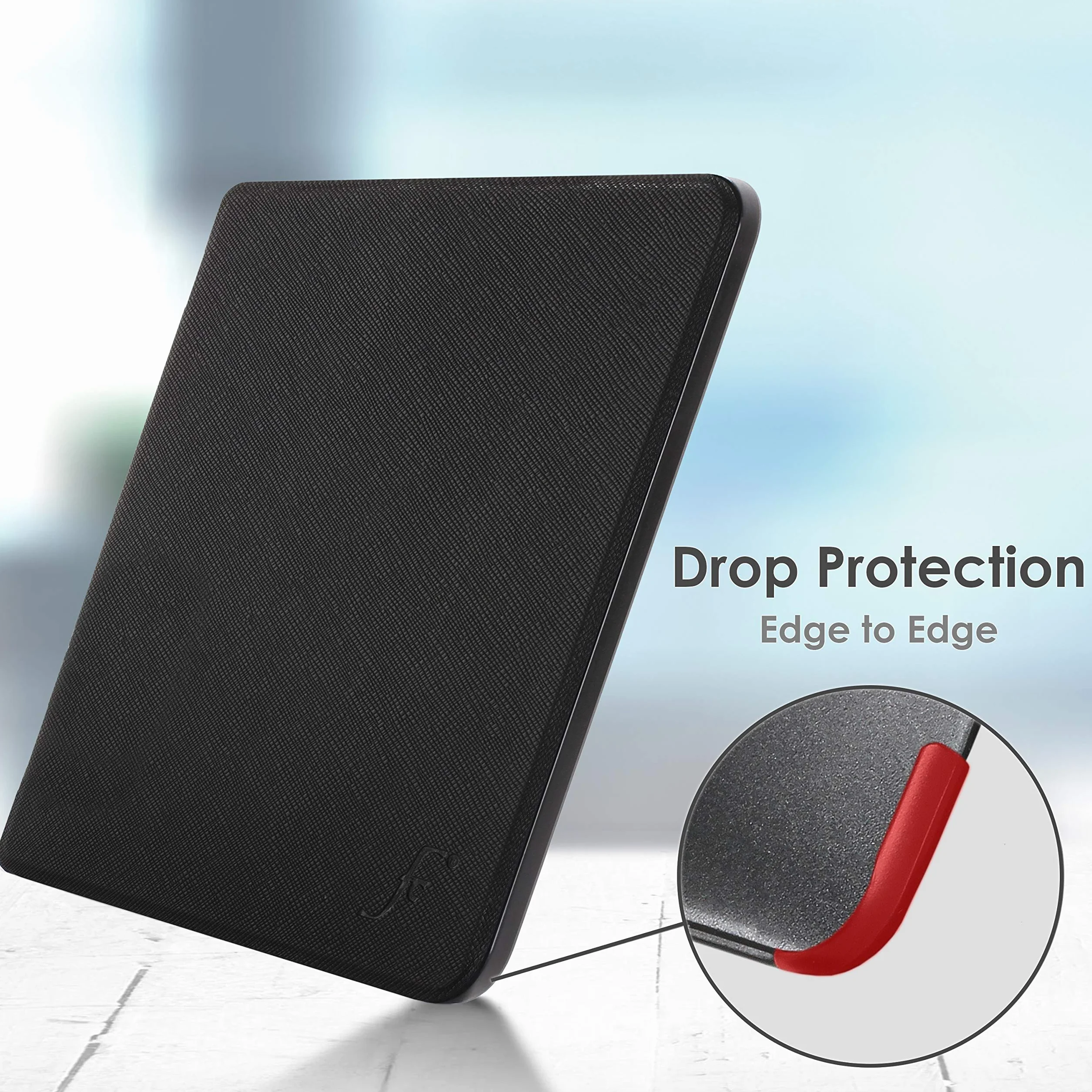 Forefront Cases Étui pour Kobo Nia (Modèle: 2020) - Mince et Léger, Fonction Automatique Veille/Réveil Intelligente Étui, Coque (Housse) de Protection pour Kobo Nia - Noir