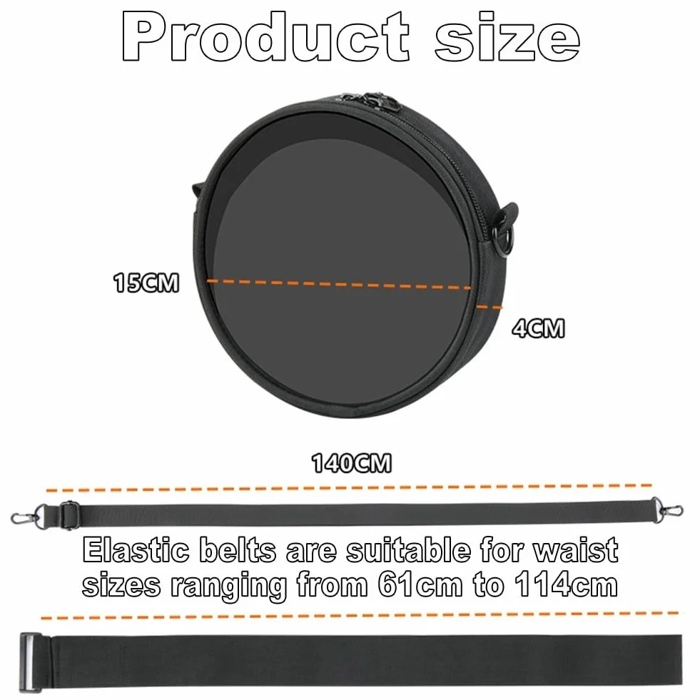 Étui pour lecteur CD avec sangle et fenêtre transparente - Pochette de rangement et de protection pour lecteur CD - Bandoulière réglable et bande de taille - Organisateur en PVC + TPU pour CD