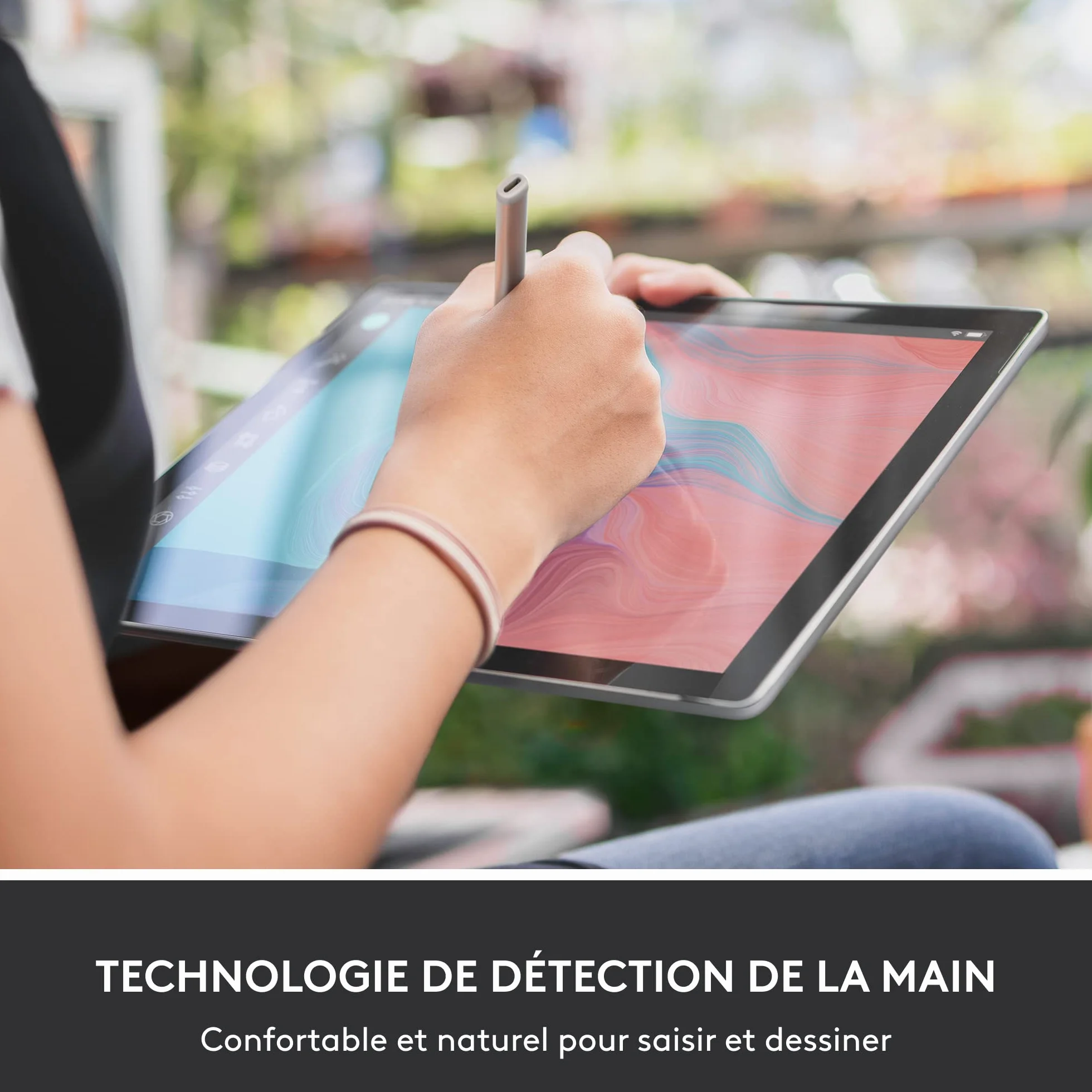 Logitech Crayon Stylet numérique pour iPad 2018 et ultérieures avec Technologie Apple Pencil - Argent/Orange