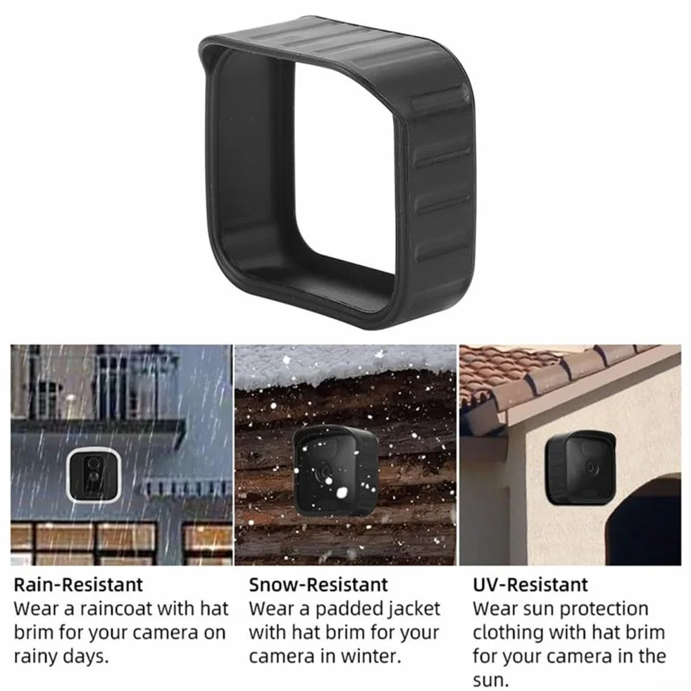 Housse de protection en silicone pour appareil photo Blink Outdoor XT2, coque de protection solaire imperméable, protection contre les intempéries pour la sécurité à domicile (noir)