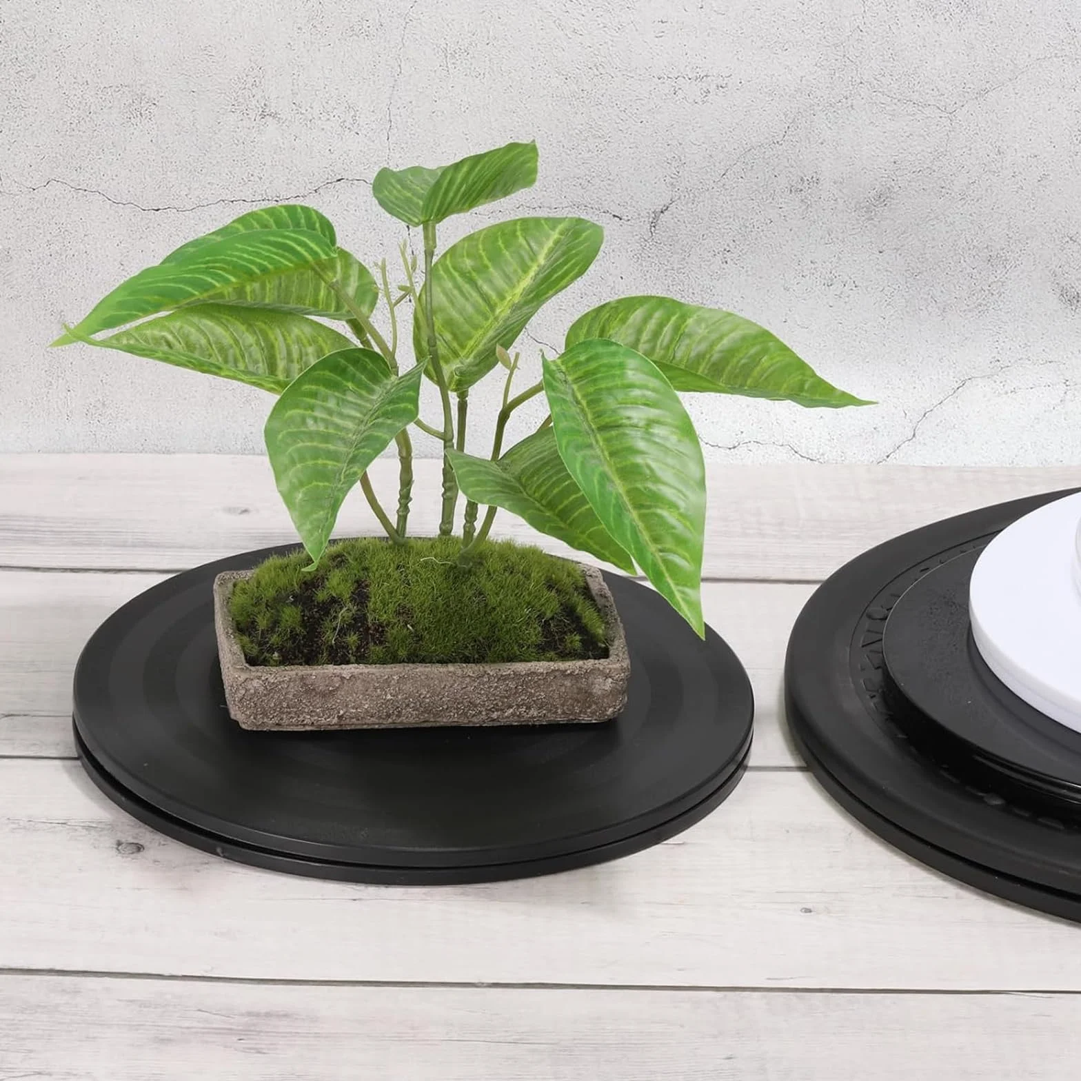 2 PCS Plateau Tournant Universel de 20 cm, Rotatif à 360°,Capacité de Charge du Plateau tournant TV 20KG, pour Les Plantes en Pot, Les Haut-Parleurs, Les Ordinateurs Portables, Les Moniteurs, Les T