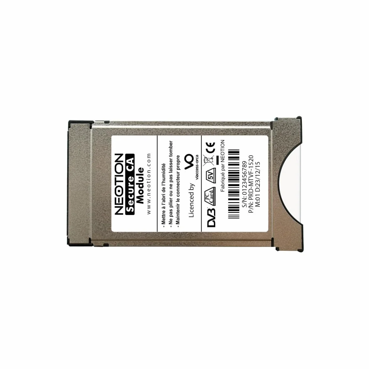 Récepteur Satellite Module PCMCIA Fransat 1,3 CI+ Blanc