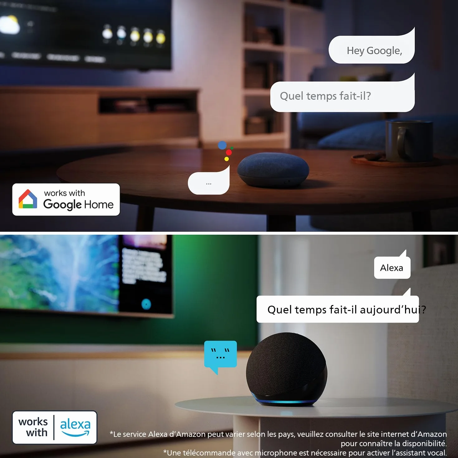 Philips Smart TV LED 32PHS6000 2K HD 32 Pouces Pixel Plus Titan OS Dolby Numérique Compatible Alexa Google Assistant