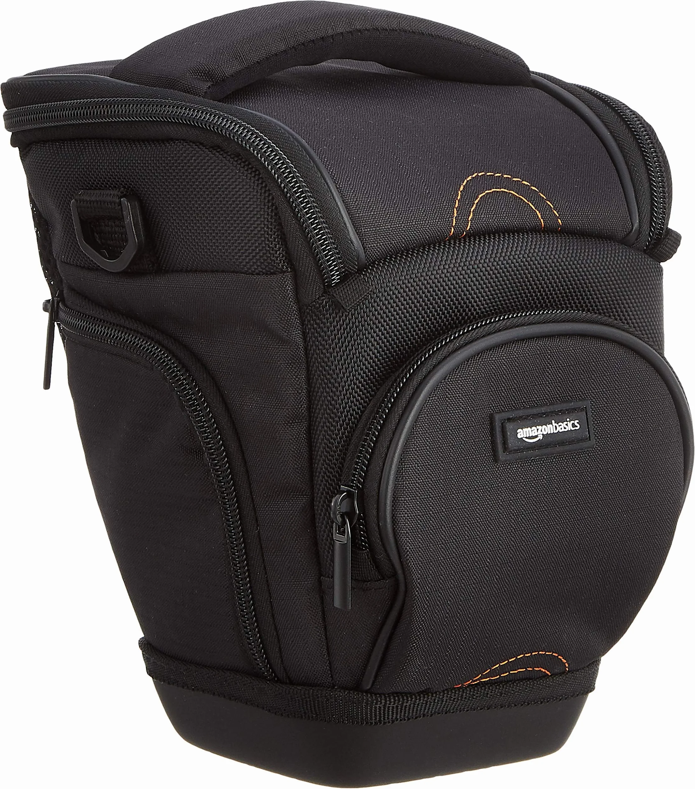 Amazon Basics Sac Bandoulière Style Housse pour Appareil Photo Reflex Numérique et Objectif, Imperméable, Noir