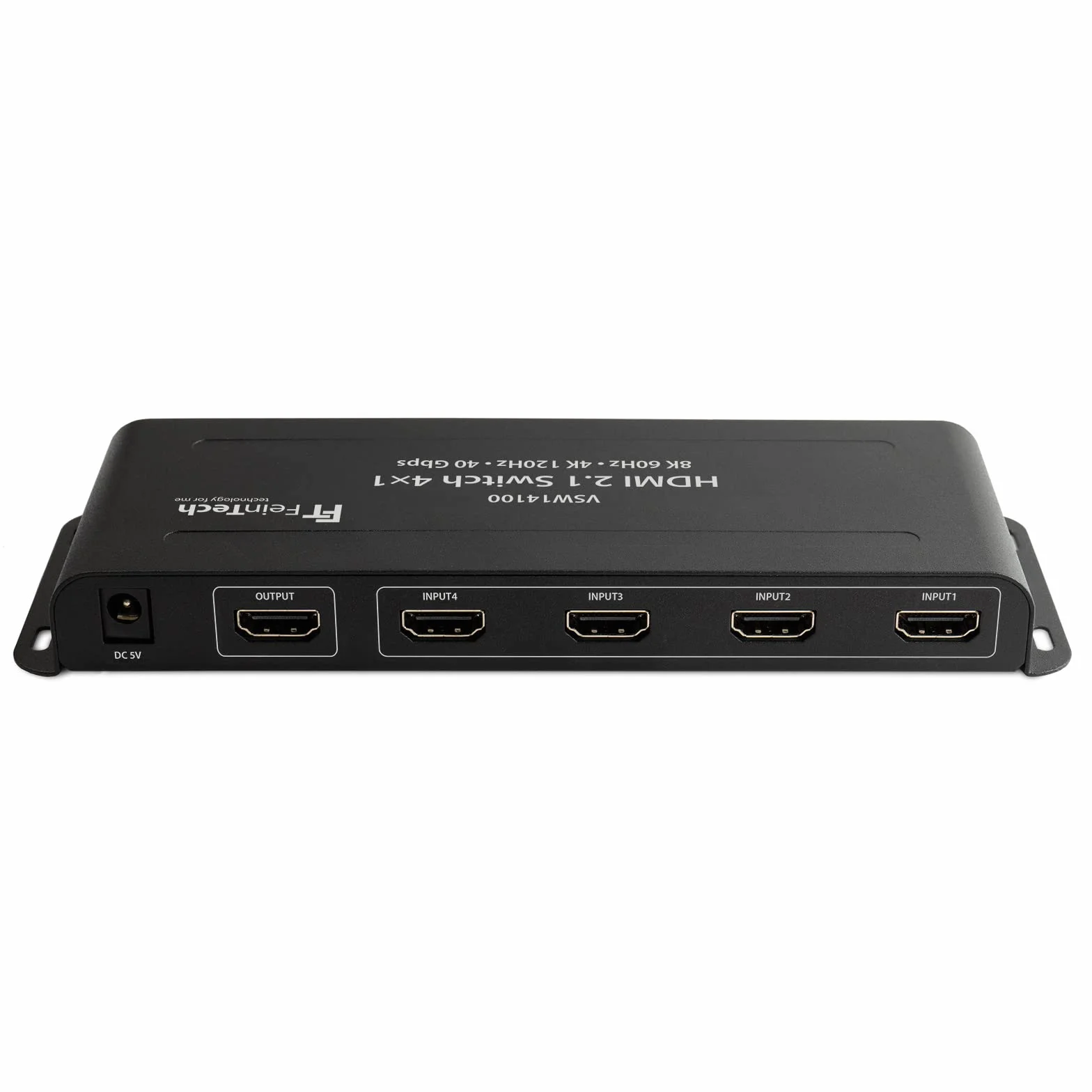 FeinTech VSW14100 Switch HDMI 4K 120Hz 4 Entrées 1 Sorties, Switch HDMI 2.1 avec Commutation Automatique pour PS5, Xbox et Autres lecteurs multimédias