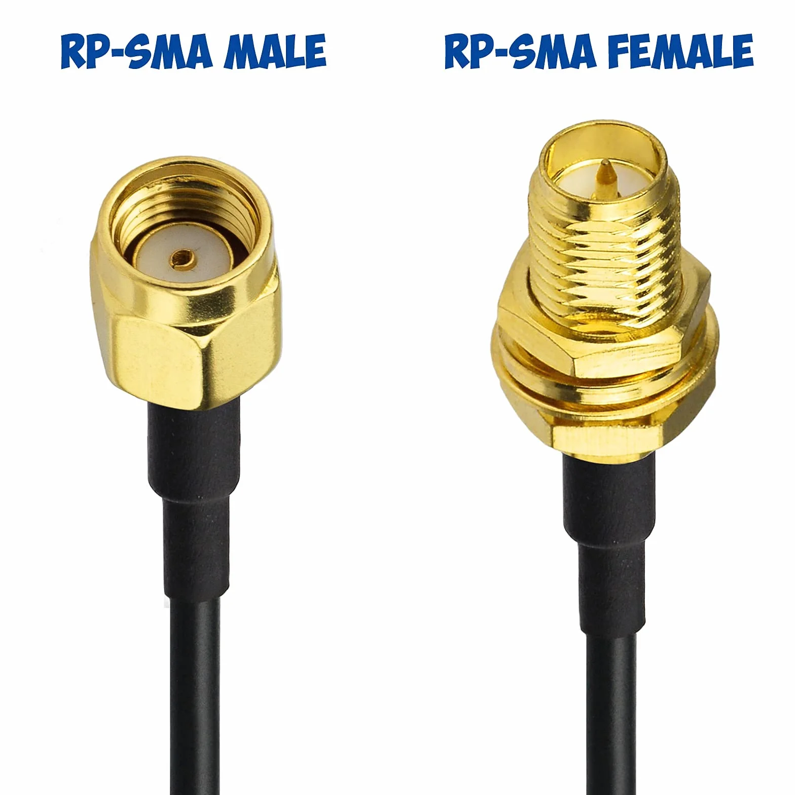 Bingfu Câble RP-SMA Rallonge Antenne WiFi 10m RG174 Mâle à Femelle Montage en Saillie pour Routeur Wi-Fi Caméra de Sécurité Adaptateur de Carte Réseau Sans Fil Mini PCIE