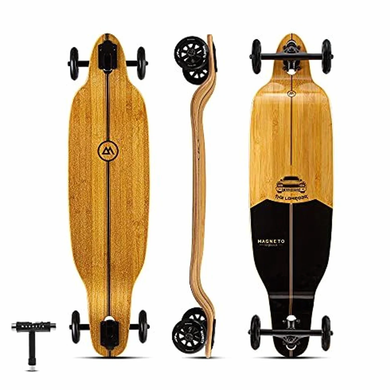 Longboard Bambou Noyau Dur Érable Roues 100 mm Glider Collection