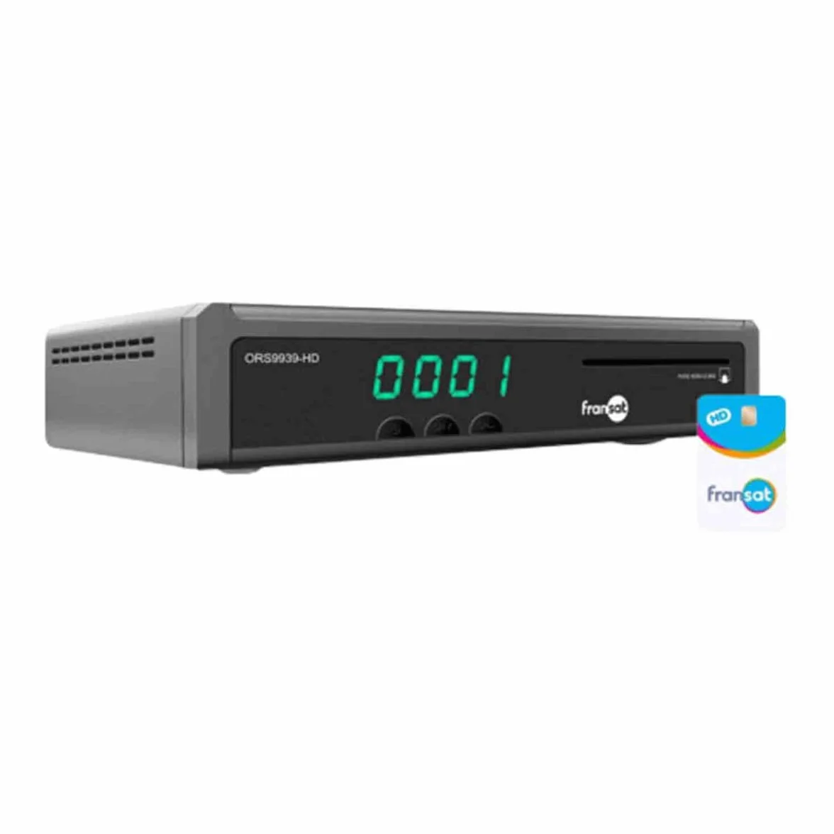 OPTEX ORS9939HD Récepteur/Décodeur TV Satellite HD enregistreur USB + Carte Fransat PC7 (Satellite Eutelsat)