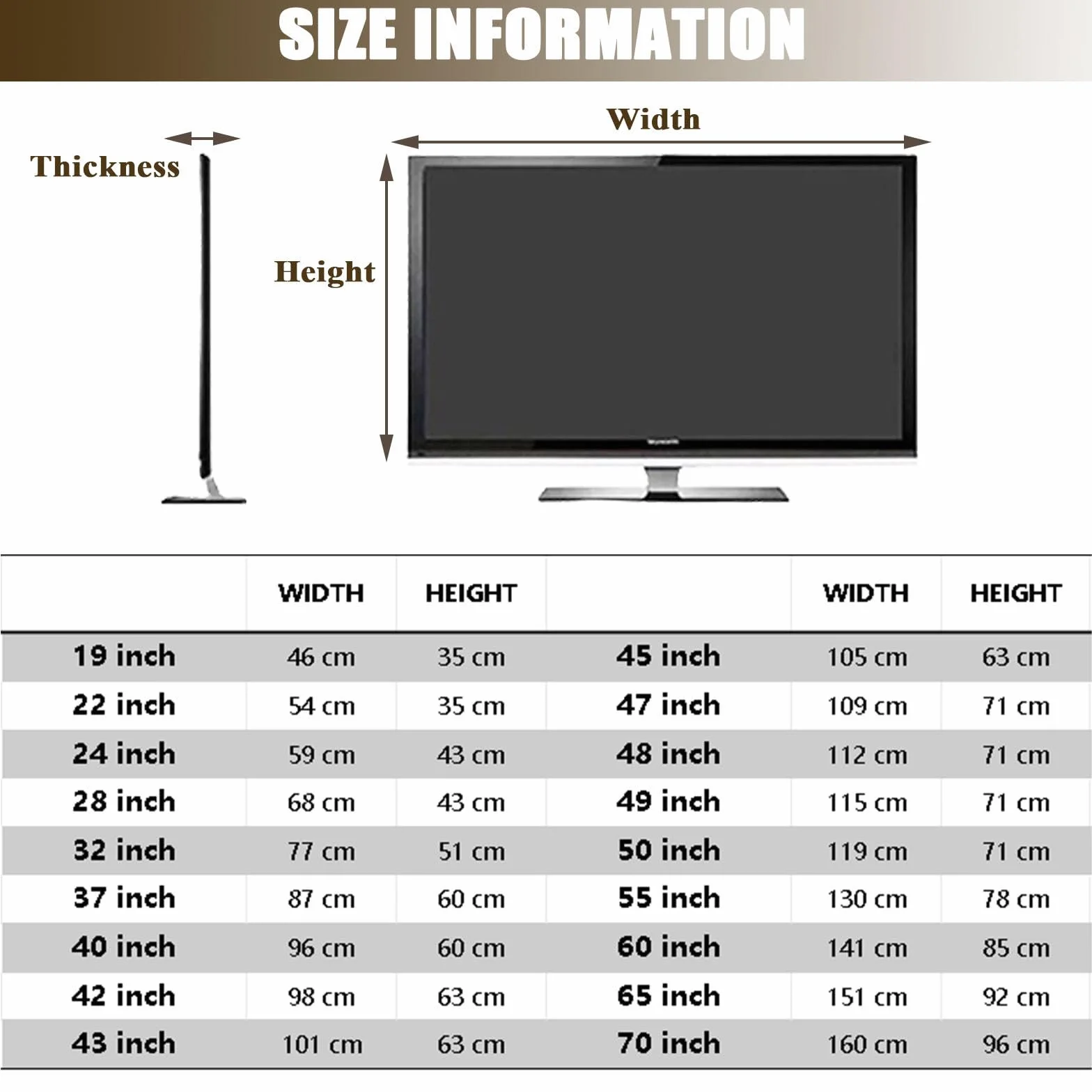 Hixingo Housse pour TV, Housse de Protection Télévision Housse Protection Écran TV Élastique Housse Télévision Anti Poussière Respirant Housse Écran TV Housse Écran PC (32inch,Constellation)