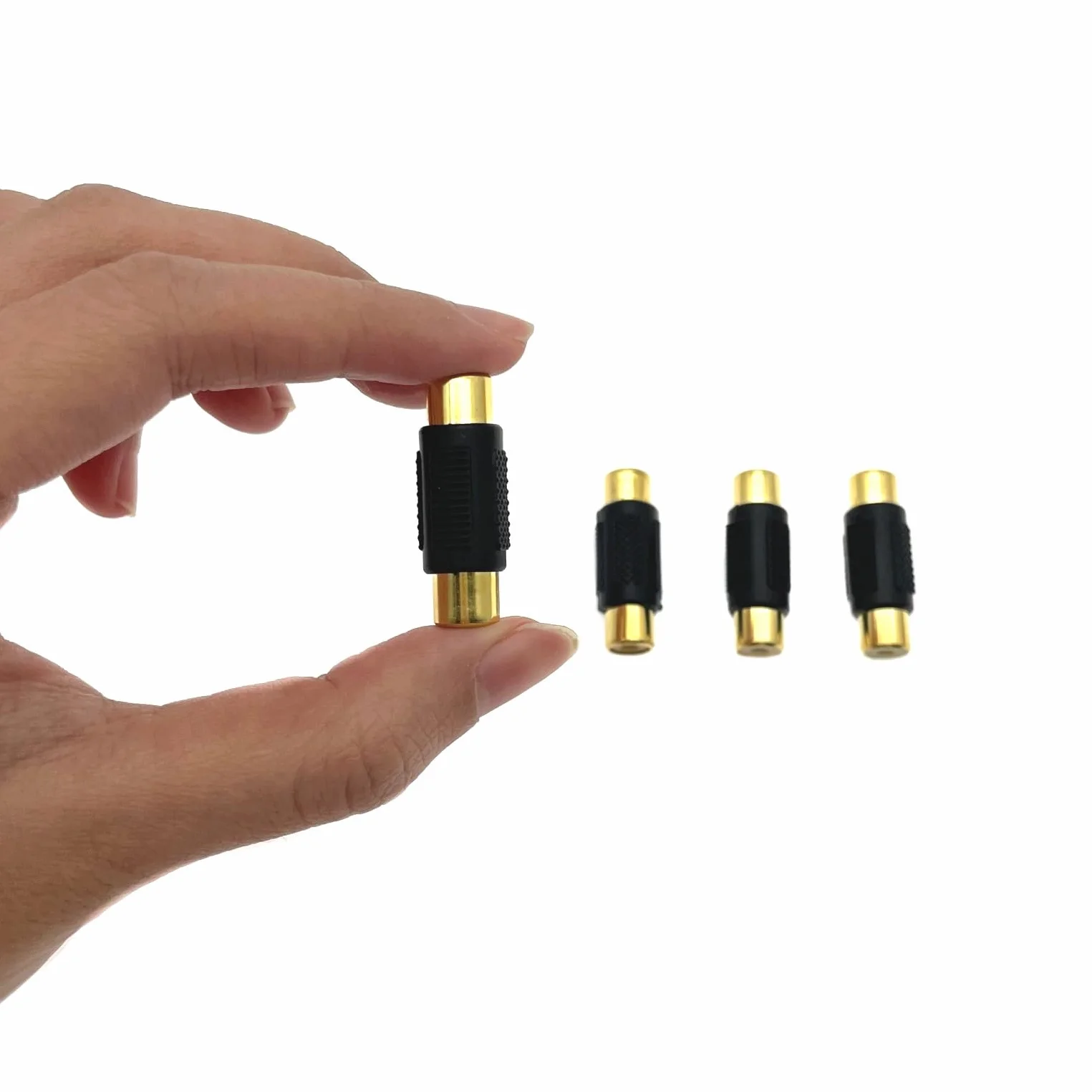 JZK Lot de 4 adaptateurs RCA femelle vers femelle, adaptateur de couplage phono, câble d'extension audio pour haut-parleurs, câble RCA, amplificateur, appareil photo, DVD, VCD