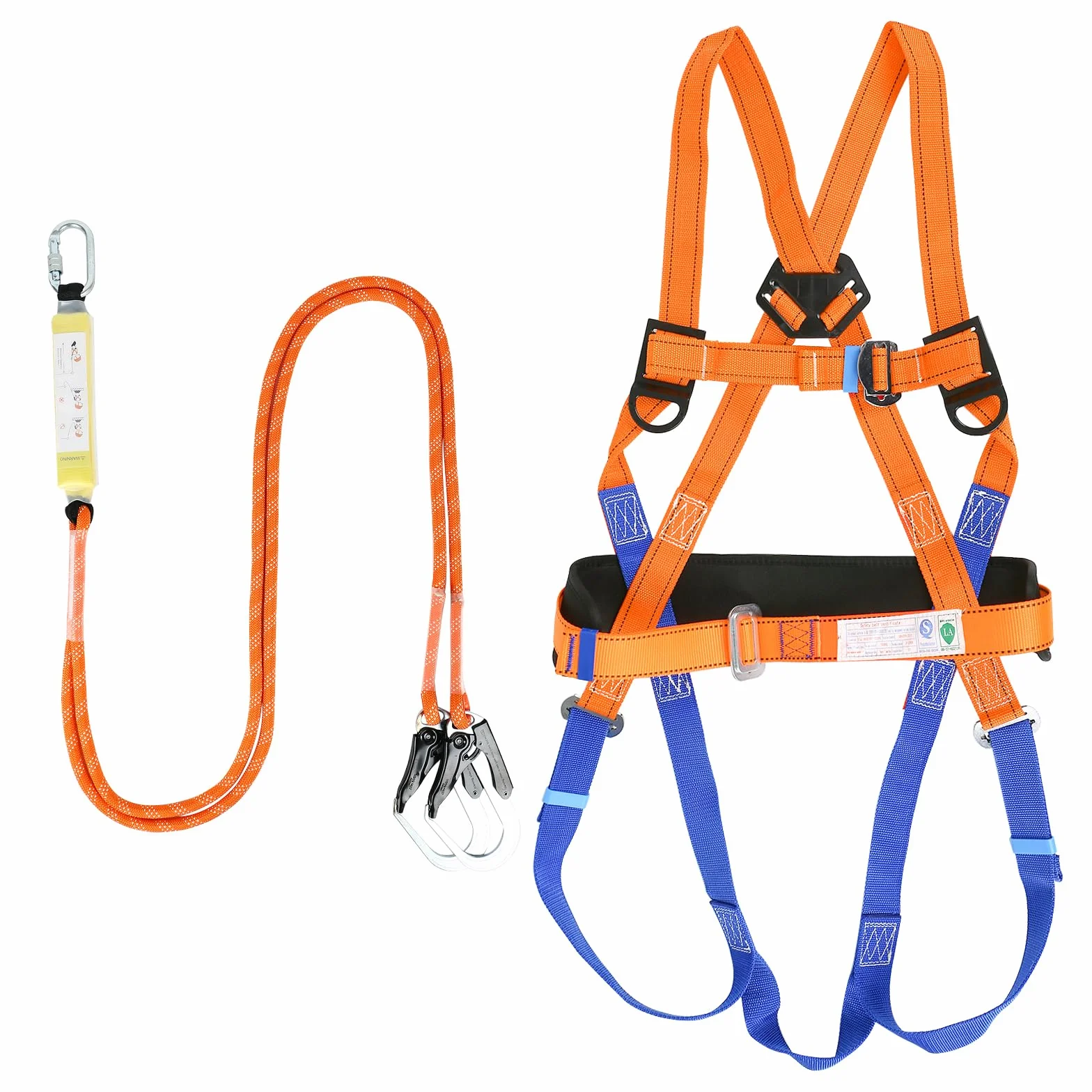 Ensemble ceinture sécurité complète F amovible passants poitrine protection chutes taille hanches alpinisme