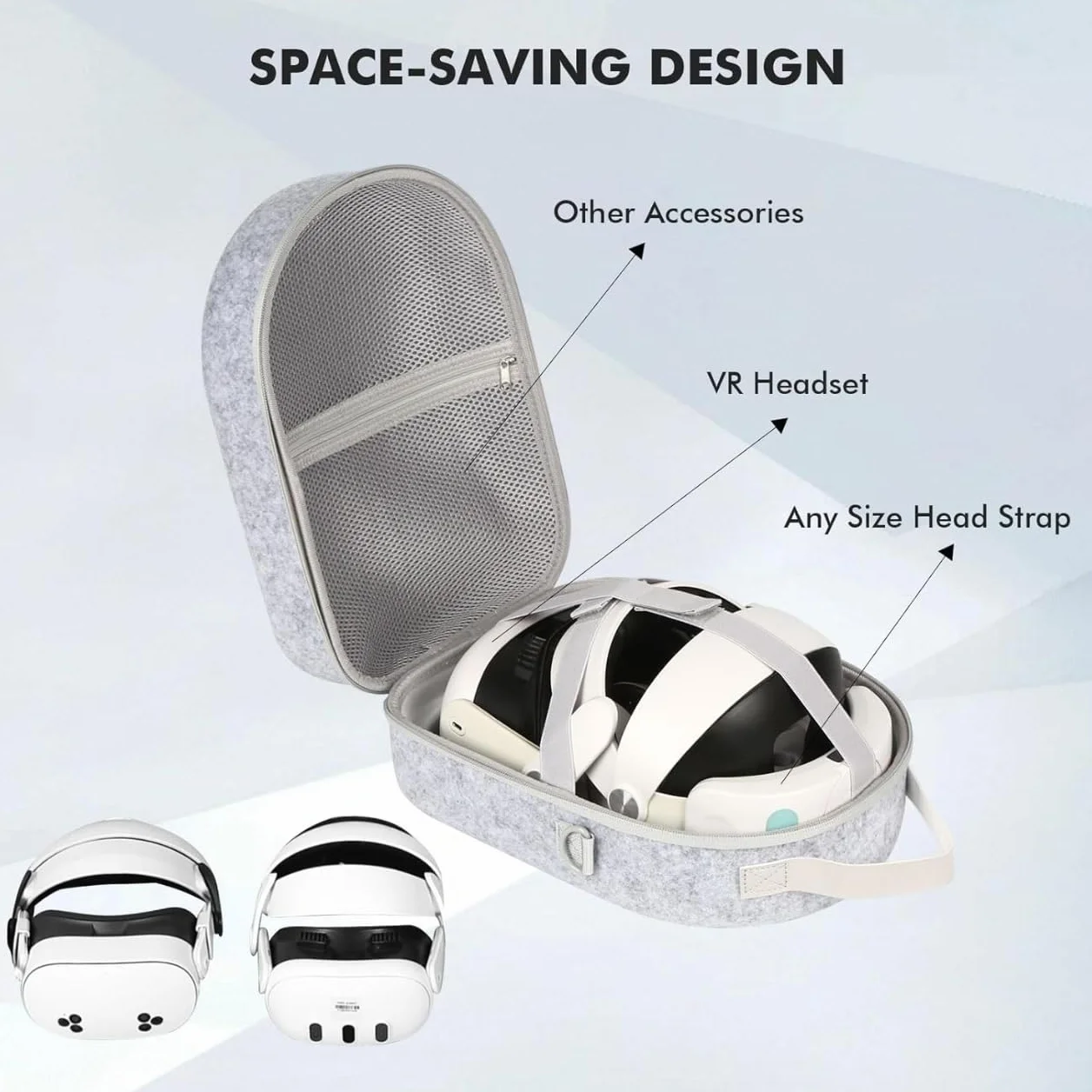 Meta Quest 3/3S Grand sac de transport ultra haute capacité compatible casque réalité virtuelle