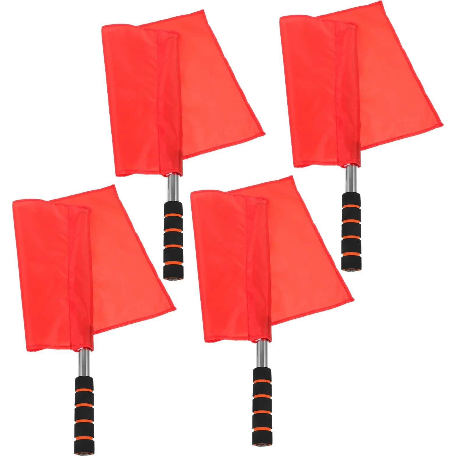Drapeaux d'Arbitre Poignée En Mousse Drapeau de Corner Formation de Football, Rugby, Hockey, Soccer pour Arbitres (Rouge)