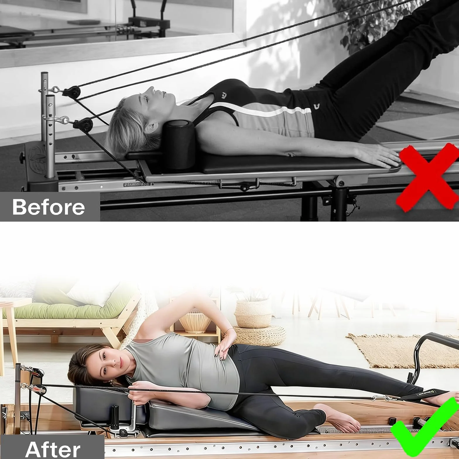 Coussin Compensé Pilates Reformer pour Entraînement Domestique