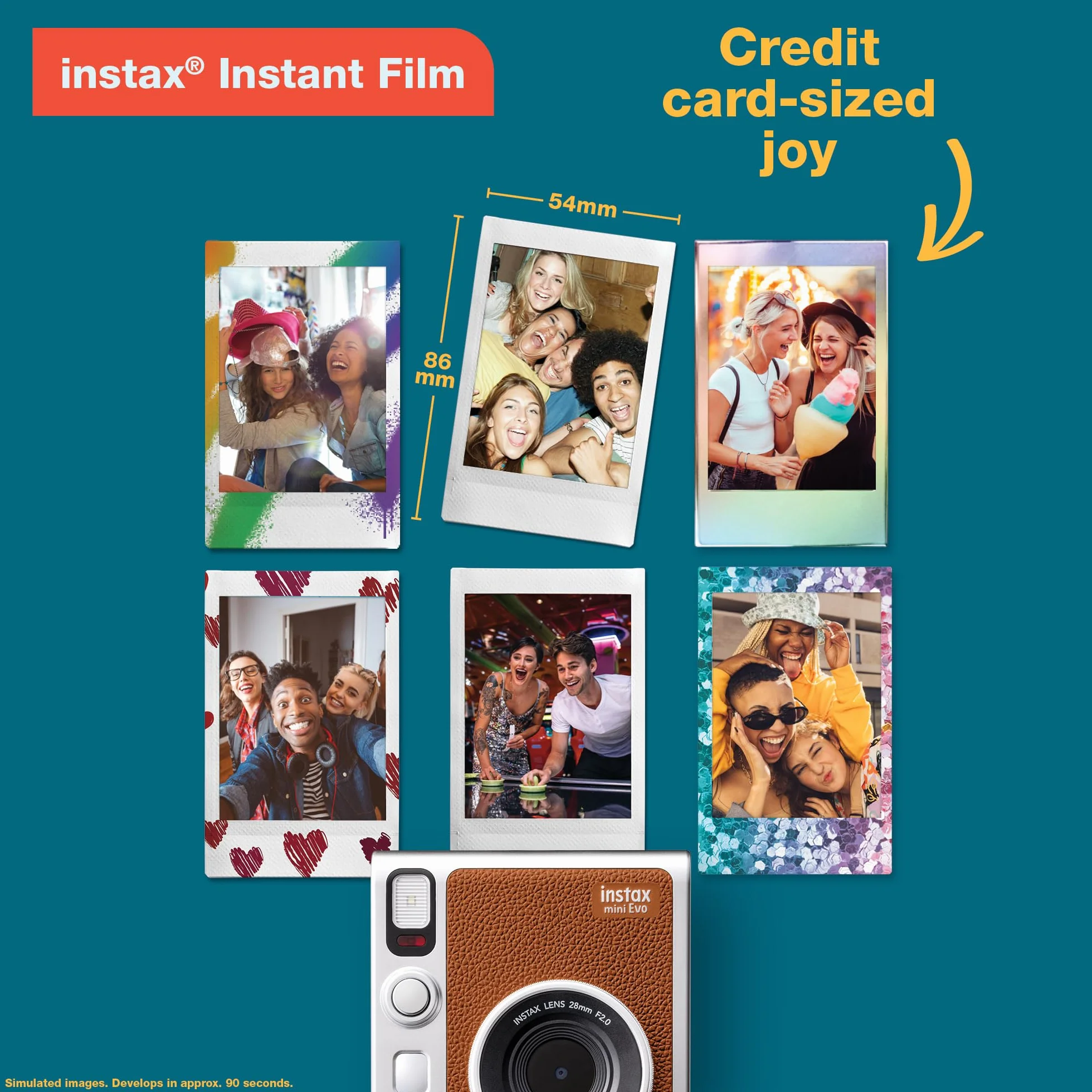 Fujifilm Instax Mini Evo Hybrid Appareil Photo instantané Marron