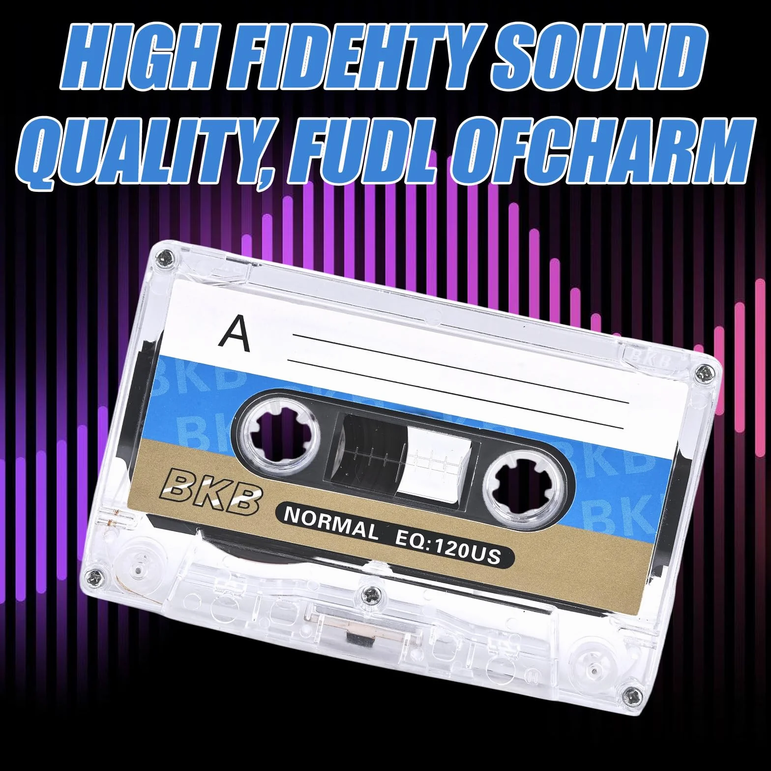 Cassettes audio vides 60 min lot de 10 faible bruit pour conférences
