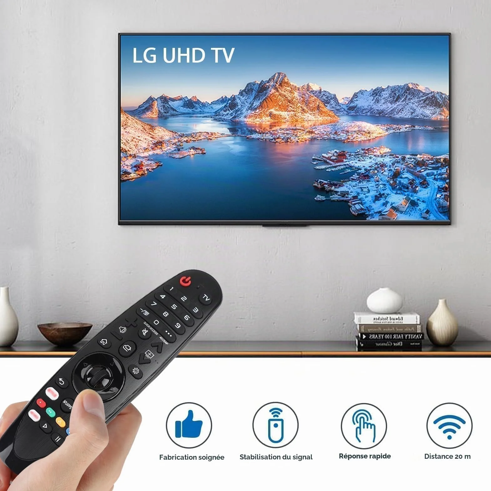 Télécommande Universelle Compatible LG Smart TV Magic Remote AN-MR20GA HD LCD LED HDTV UHD OLED 3D 4K