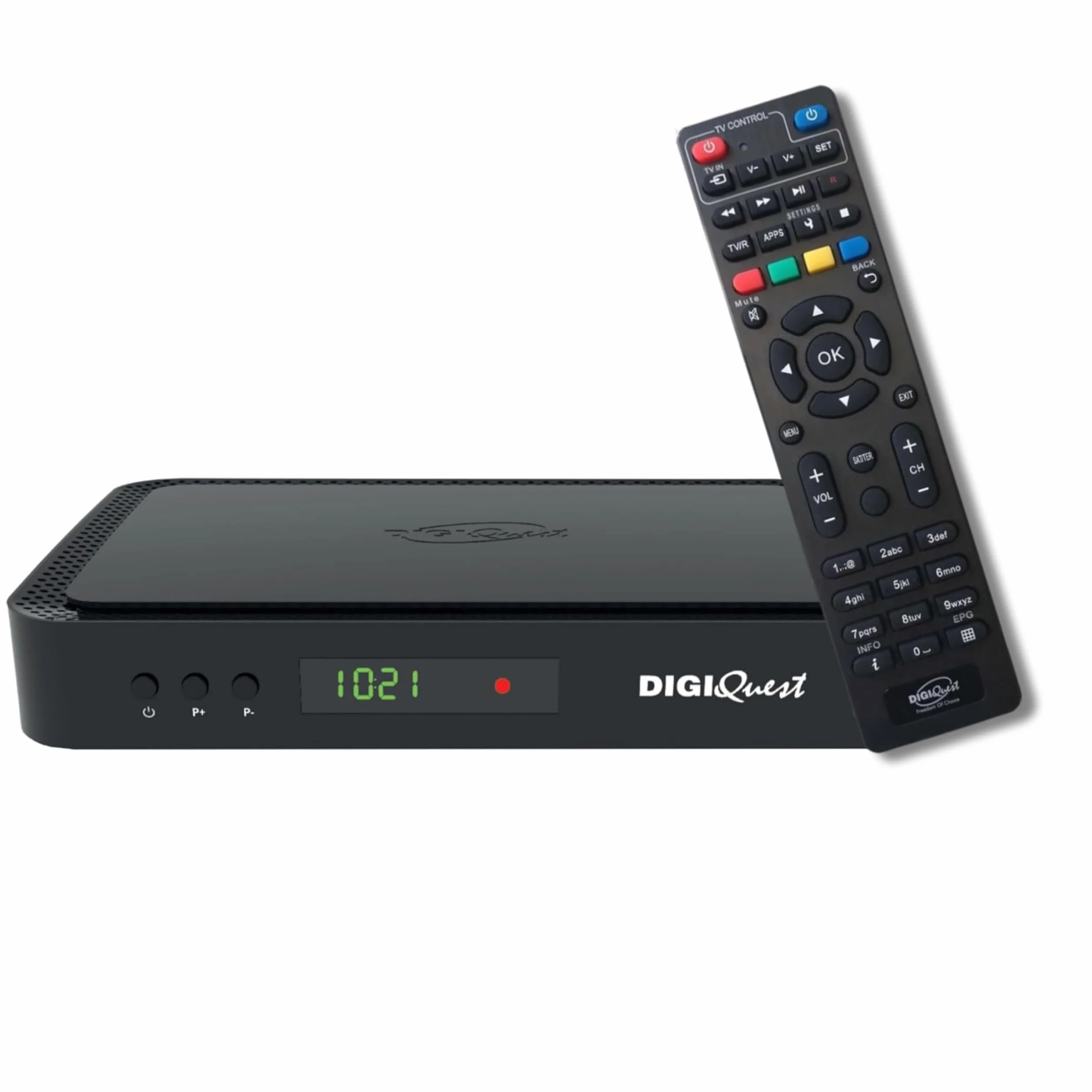DIGIQUEST Décodeur tivùsat Combo 4K Q99 Satellite Terrestre HbbTV HEVC Main 10 Enregistrement Télécommande Smartcard Merlin