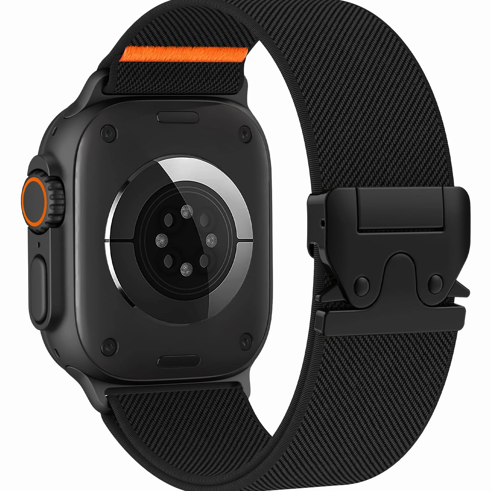 Yoohoo Nylon Bracelets Compatible avec Bracelet Apple Watch 44mm 45mm 46mm 42mm 49mm Ultra/Ultra 2, Améliorée Réglable Nylon élastique Sport pour iWatch Series 10 9 8 7 6 5 4 3 2 1 SE