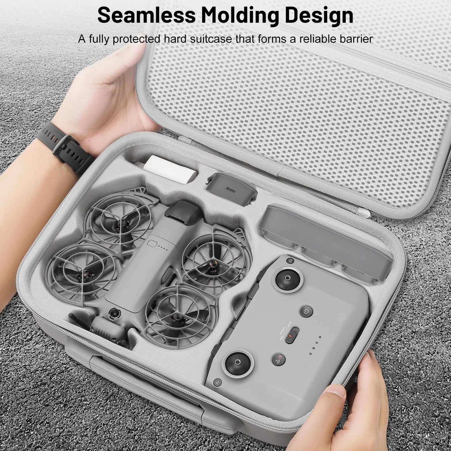 Étui Case pour DJI Neo 2 Sac, Sacoche pour DJI Neo 2 Fly More Combo Accessoires Housse, pour Manette RC-N3/Batterie Neo2 Transport Boîte de Voyage, pour Rangement Drone