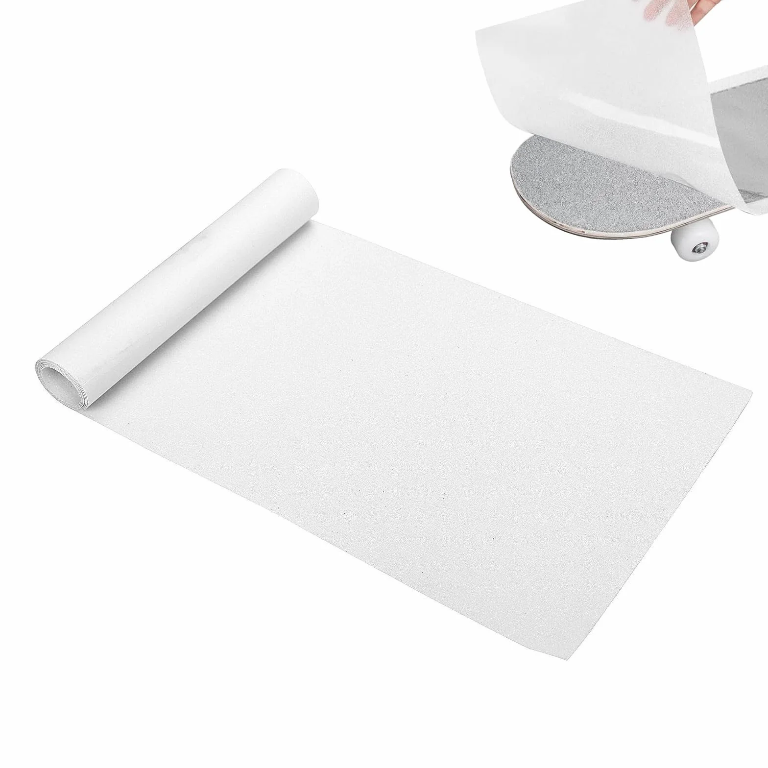 Sangle de Skateboard Transparente 33x9 Pouces Antidérapante Imperméable Grip pour Skateboard Longboard