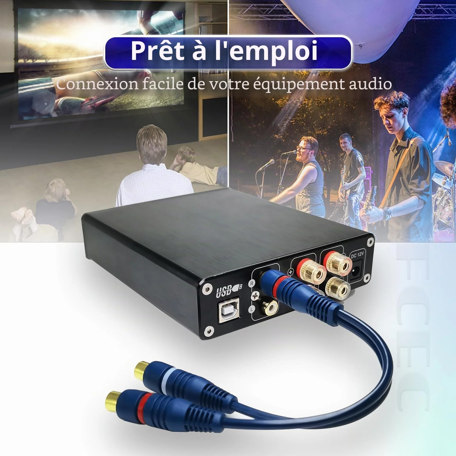 Câble Répartiteur RCA Audio Adaptateur Câble Y Cinch, 15cm RCA vers JACK 1 Mâle à 2 Femelle pour Caisson Basses, Phono, AV, Audio, Subwoofer Voiture(2Pack, Bleu)