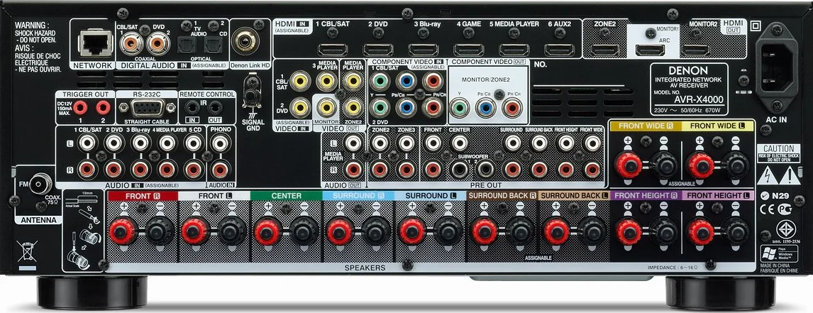 Denon AVR-X4000 Noir 200 W Ethernet, HDMI