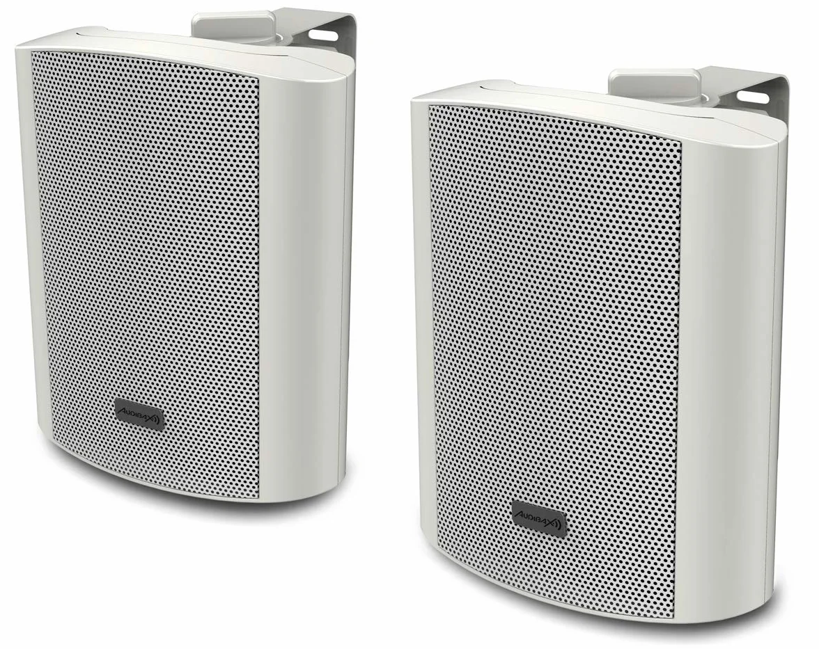 Audibax Pícolo PR-52W Enceintes Hi-Fi Passives d'Étagère 100W 5" Paire Stéréo 2 Voies Support Mural Inclus