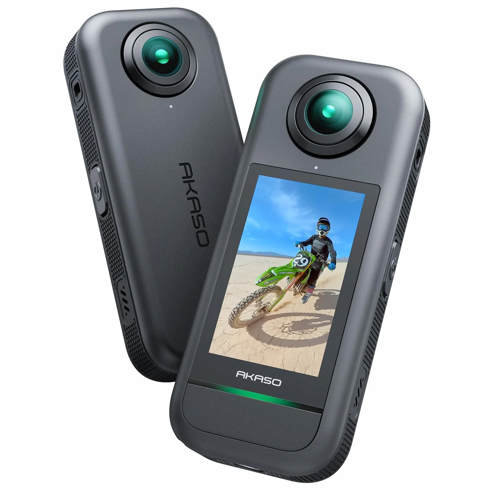 AKASO 360 - Camera Sport à 360° avec 5.7K 360 Vidéo, Capteurs 48MP 1/2", 72MP Photo, SuperSmooth, 2.29" Écran Tactile, Effet Selfie Stick Invisible, Horizon 360° Lock, Stabilisation, Suivi AI