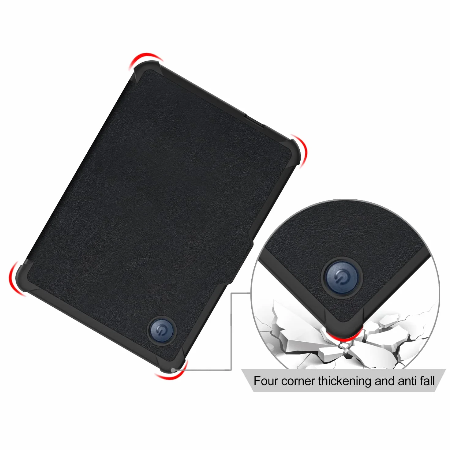 Housse Coque Ultra Fine pour Kobo Clara Colour/2E/BW - Étui Automatique Veille/Réveil avec Dragonne, Noir