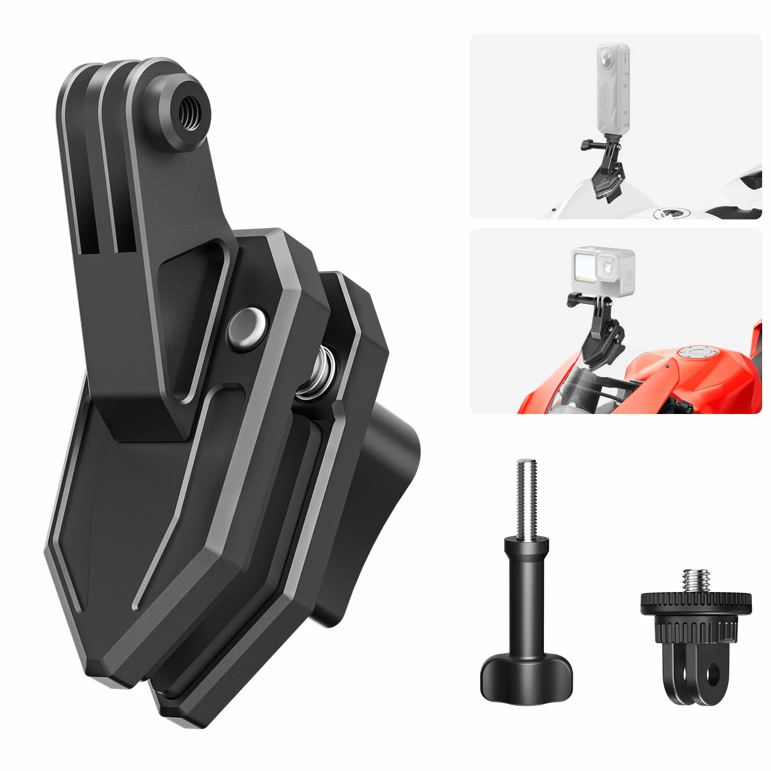 Support À Pince pour Pare-Brise De Moto Caméras pour Insta360 X5 X5/X4/X3 pour GoPro pour DJI Osmo Action Supports À Pince pour Moto pour Accessoires Insta360 X5