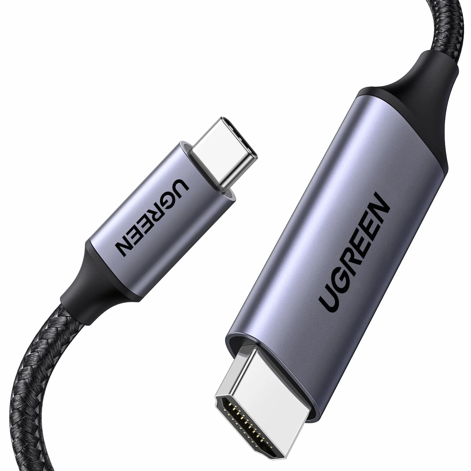 UGREEN Câble USB C vers HDMI 4K 60Hz 18Gbps Compatible avec Macbook M3 M2 M1 iPad Air iPhone 17 Pro Max Air iPhone 16 Plus Pro Max 15 Galaxy S25 S24 S23 Adaptateur Thunderbolt 4 3 Type C HDMI2.0 (2M)