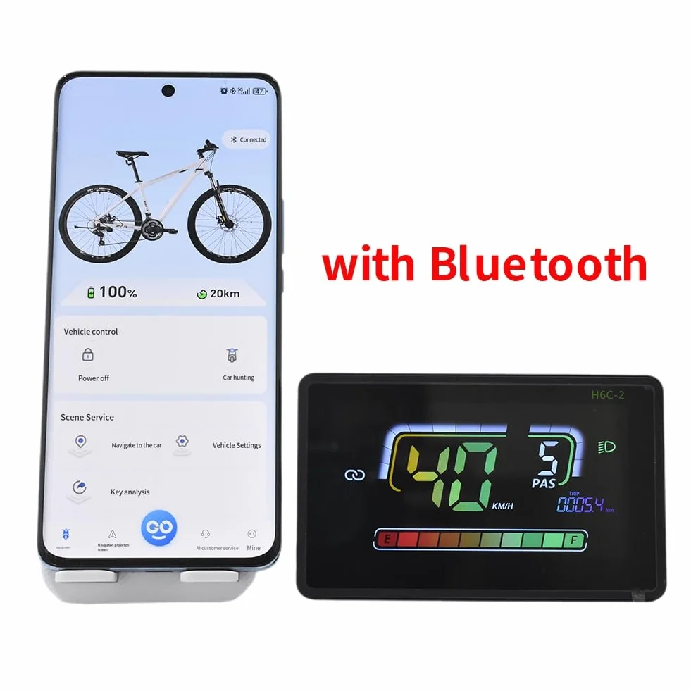 Compteur de Vitesse Bluetooth pour Vélo Électrique, Écran LCD, UART, 5 Broches