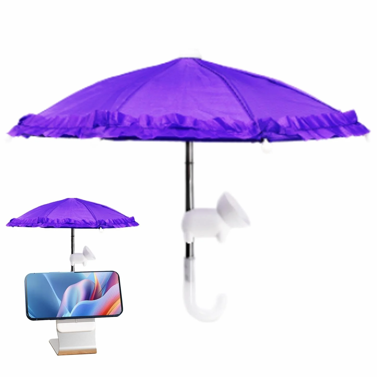Pare-soleil pour téléphone portable, pare-soleil pour téléphone portable | Parapluie de téléphone réglable antireflet,Support de pare-soleil de téléphone portable à ventouse, couverture de