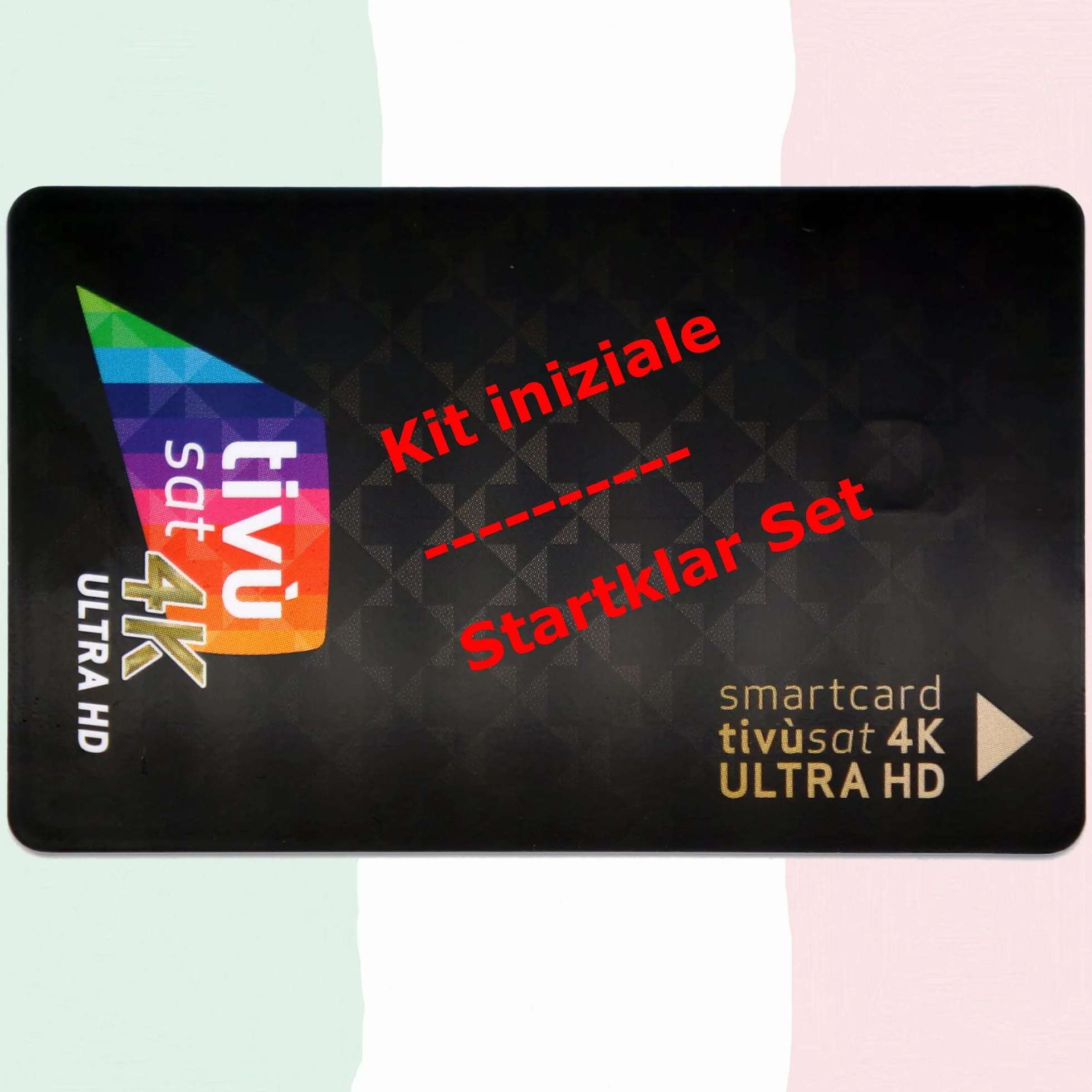 DIGIQuest TIVUSAT 4K UHD Black Card & EasyMouse 4K Ultra HD SmartCam CI+ Module avec chaînes Italiennes HD/4K Satellite HotBird 13.0°E Noir