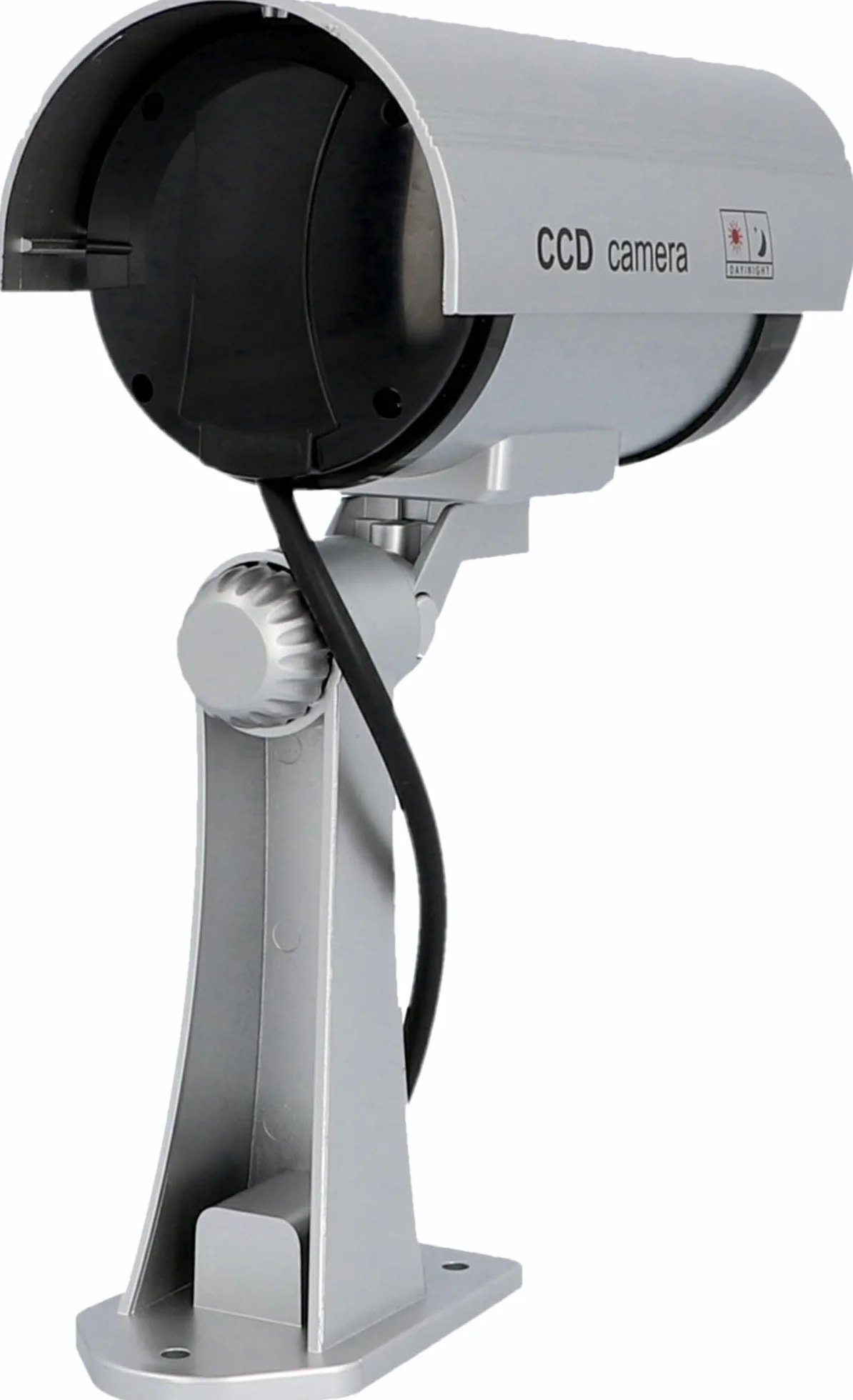 UNITEC Caméra factice Simulation Véritable Caméra de Surveillance avec LED Clignotante Réglable Horizontal et Verticale Schtzart IP 44 Piles Inclus Vis et Chevilles de Montage