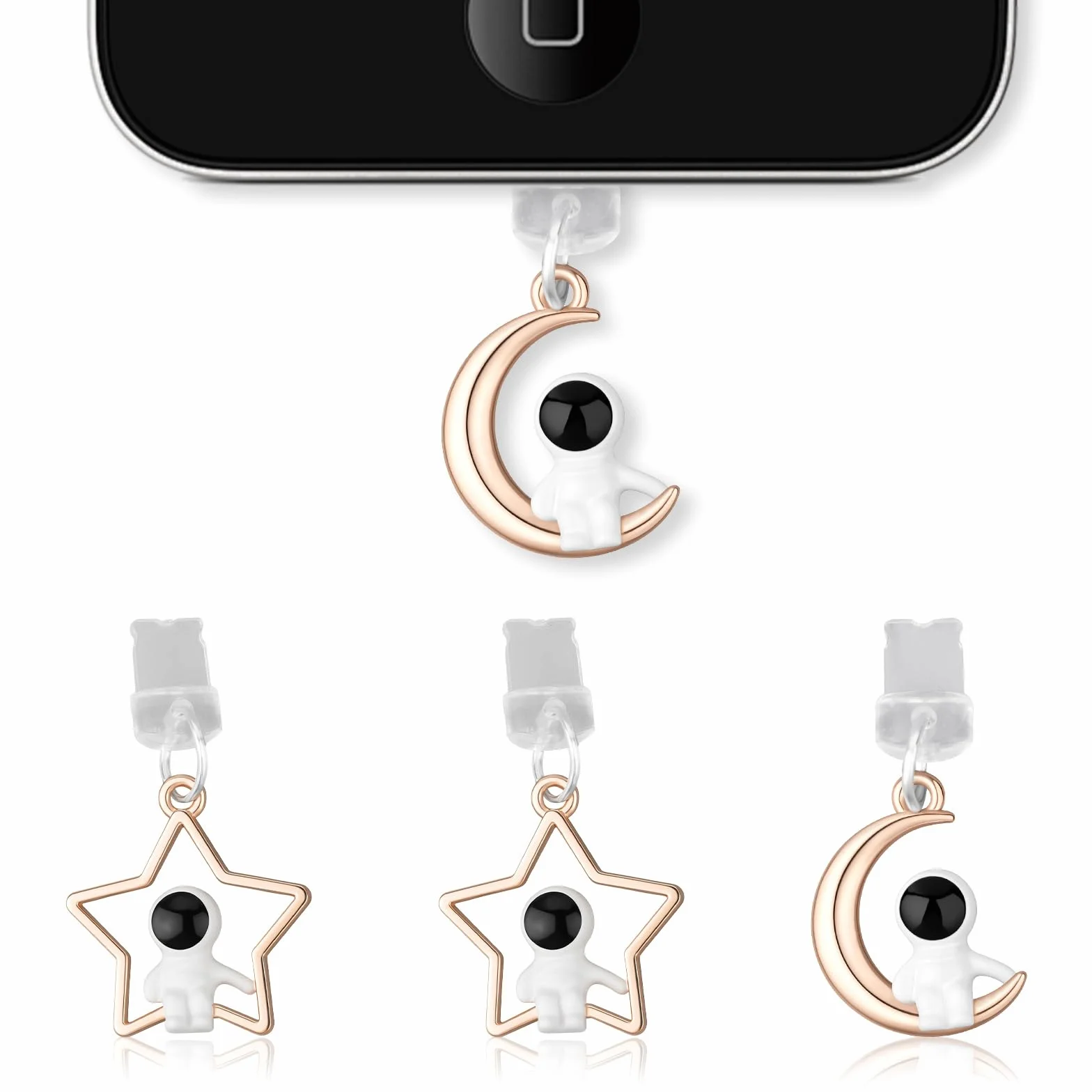 Penitue Lot de 4 Caches Anti-Poussière pour Téléphone iPhone 4 à 14