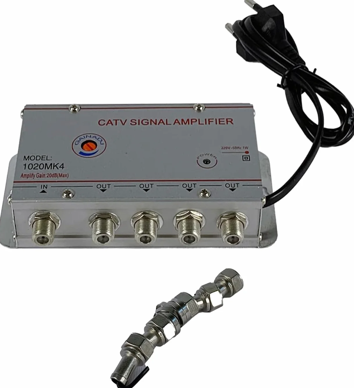 SQUADO Amplificateur de signal CATV 4 sorties 20 dB 220 V